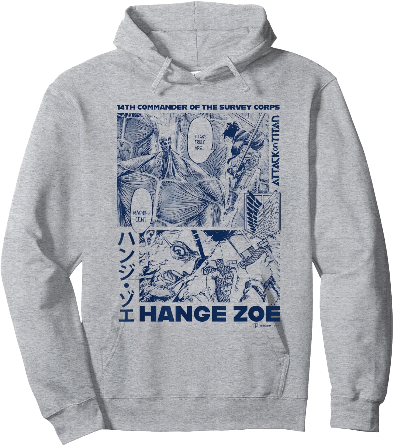 Attack on Titan Commander Hange Zoe Big Chest Manga Poster Hoodie - Hoodie | Ash