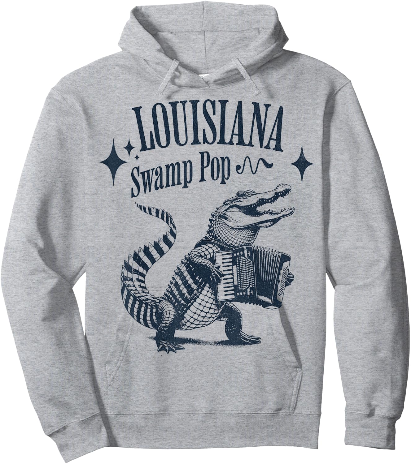 Louisiana Swamp Pop Alligators New Orleans Music Hoodie - Hoodie | Ash