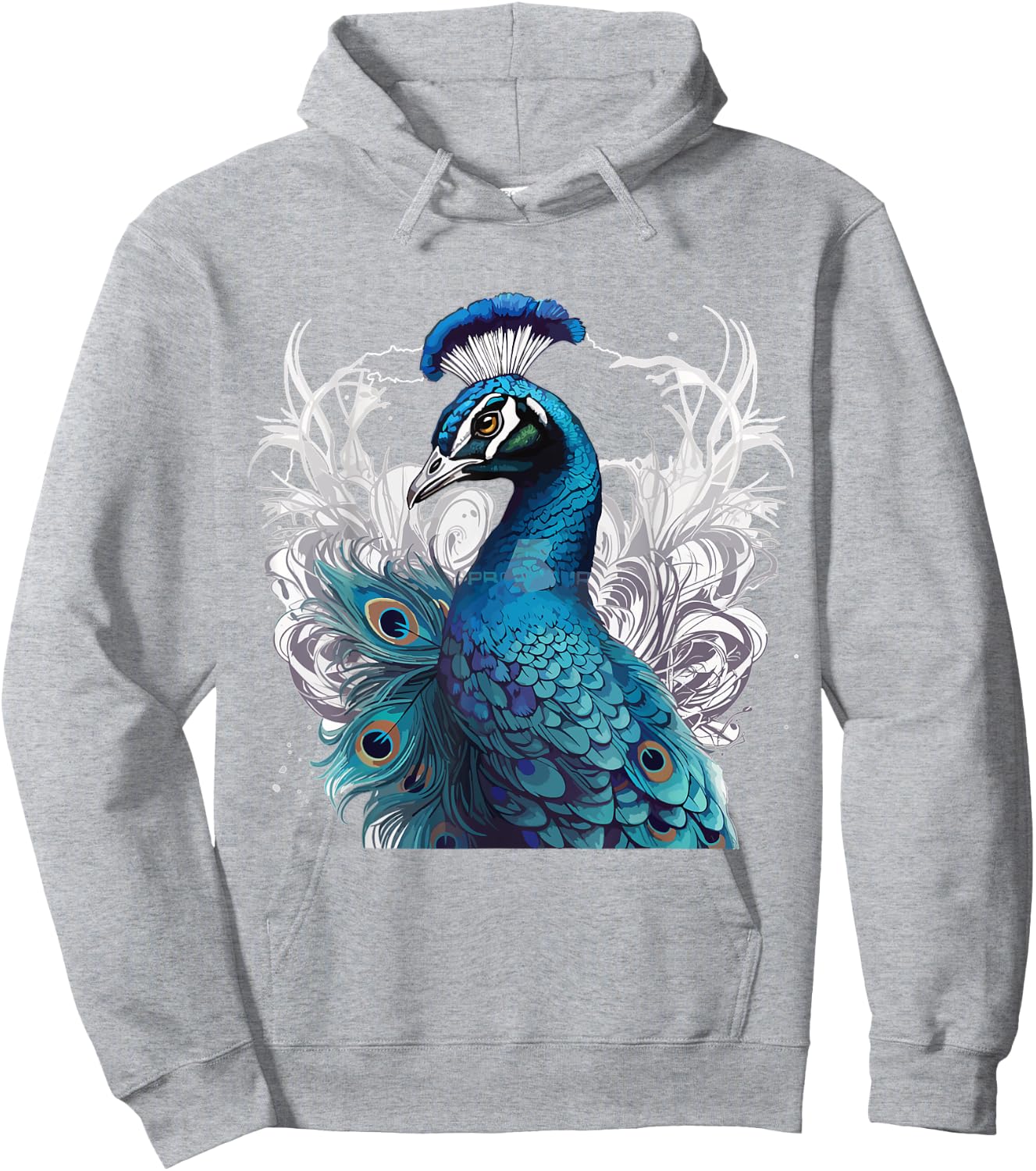 Peacock Feather Peahen Bird Animal Peacocks Lover Hoodie - Hoodie | Ash