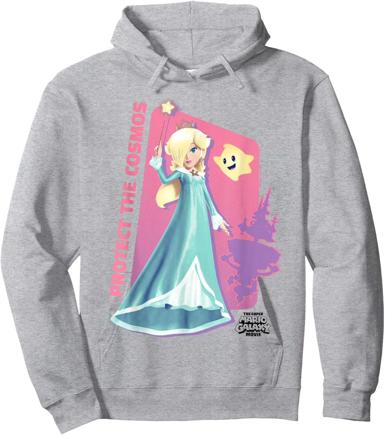 The Super Mario Galaxy Movie Rosalina Cosmos Wand Hoodie - Hoodie | Ash
