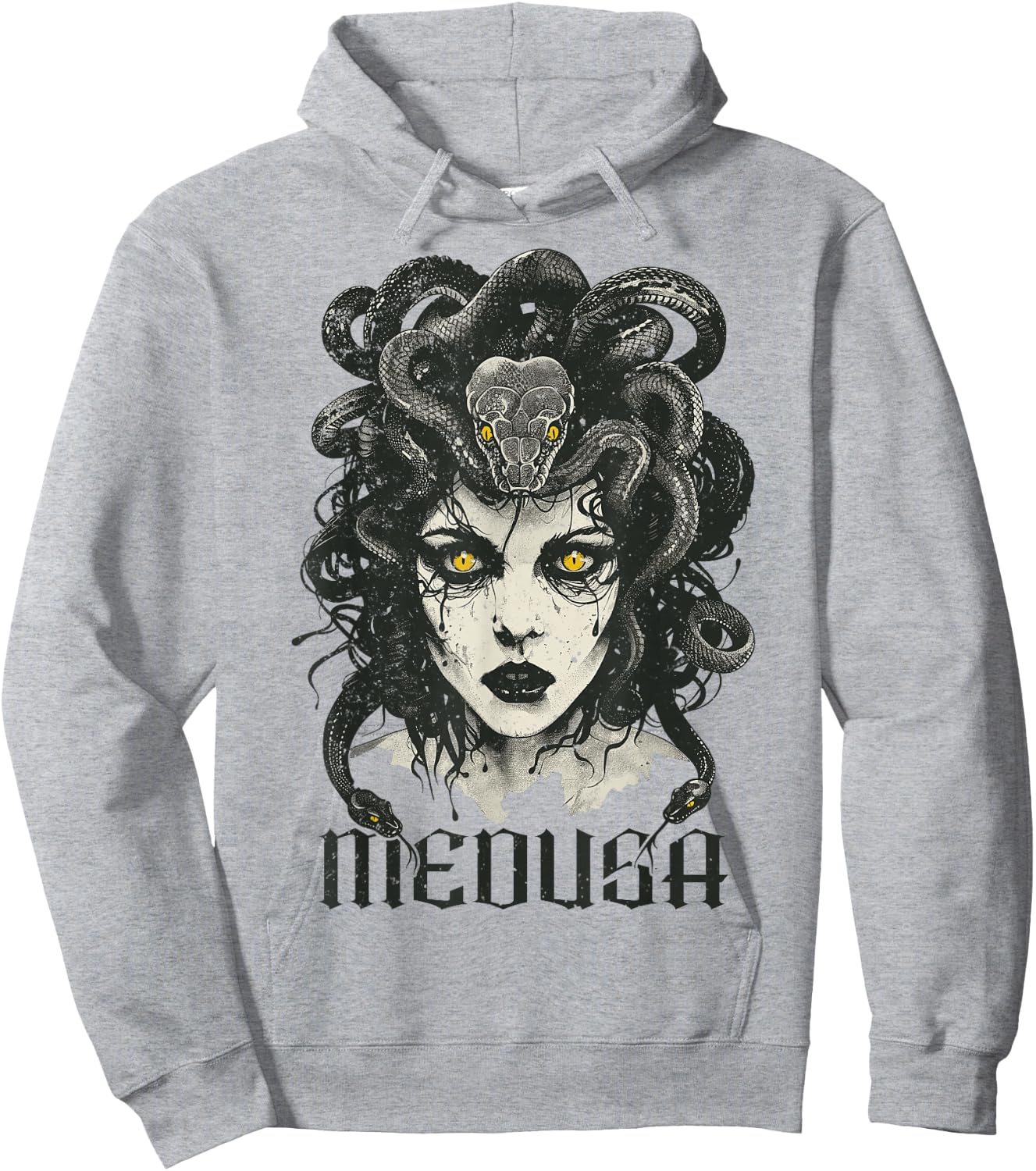 Medusa Greek Mythology Goddess with Snake Hair Hoodie - Hoodie | Ash