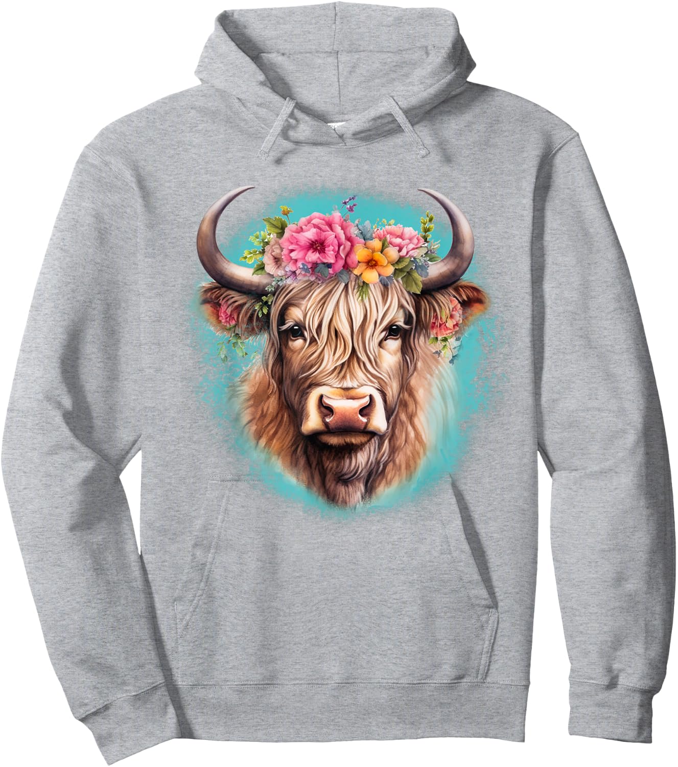 Highland Cow Hoodie - Hoodie | Ash