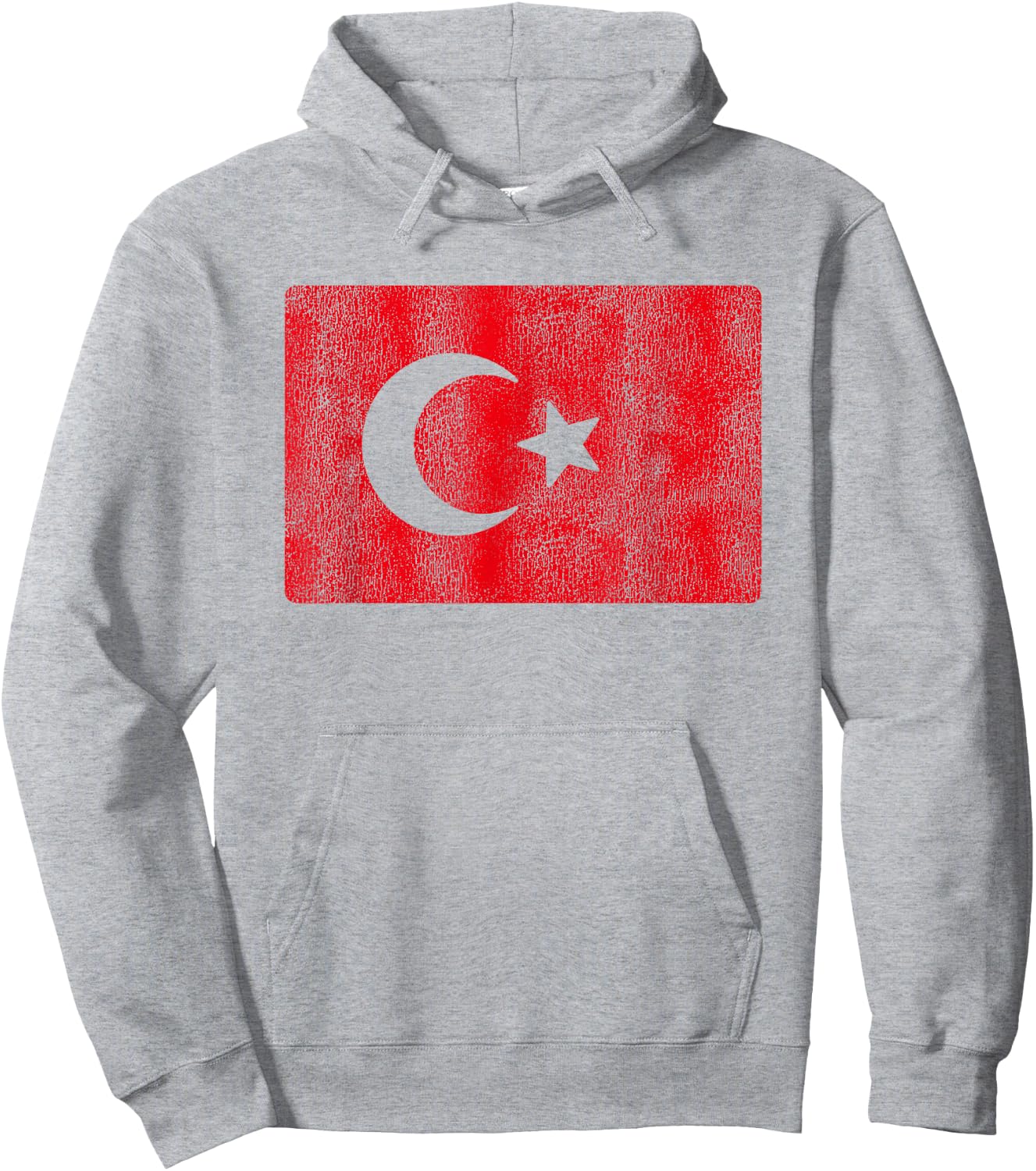 Retro Turkish Flag Turkey Souvenir Ottoman Empire Men Women Hoodie - Hoodie | Ash