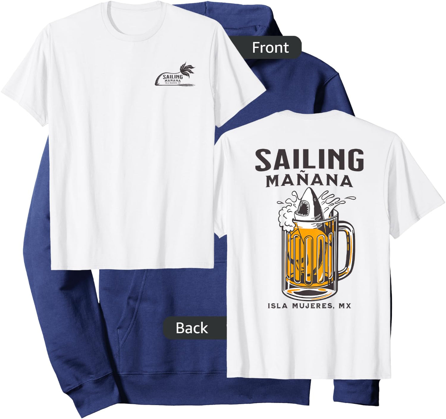 Sailing Mañana Beer Shark LT Hoodie - Hoodie | Navy
