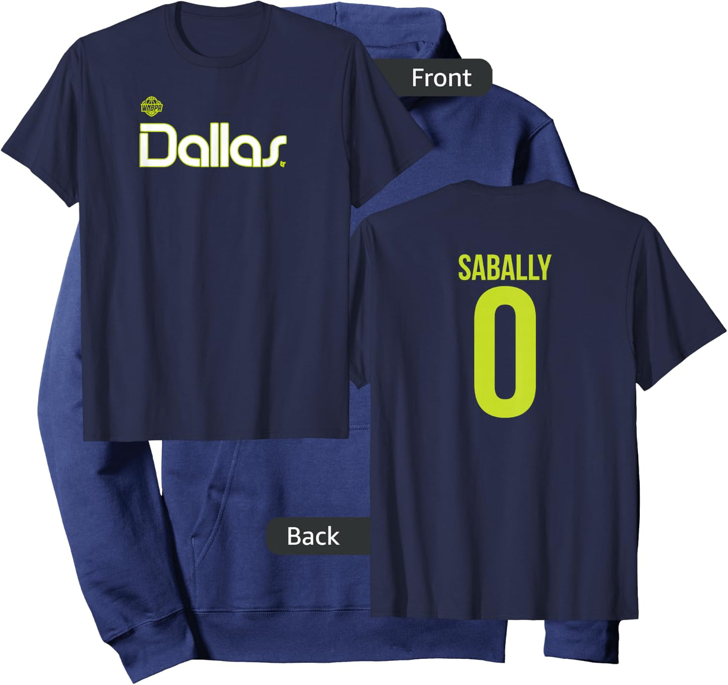 Satou Sabally 0 - Number on Back - Dallas Basketball Hoodie - Hoodie | Navy