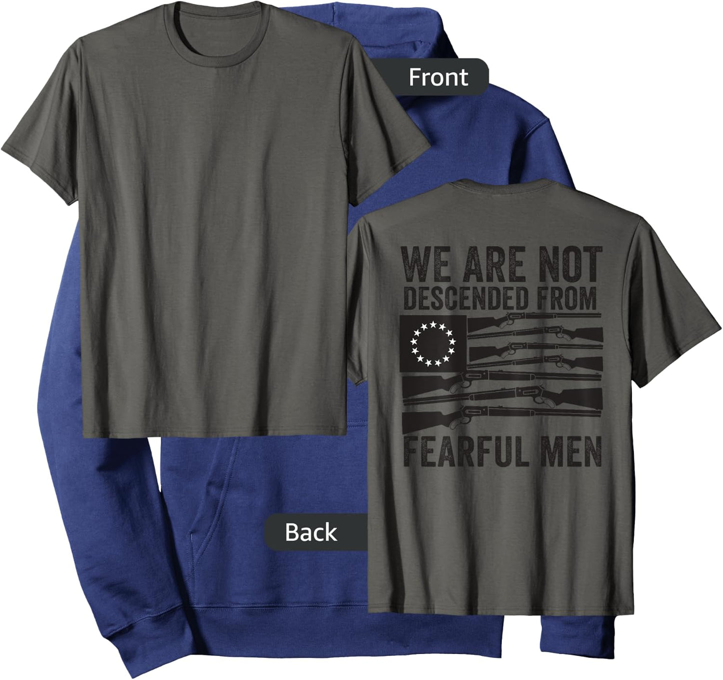 (print on back) We Are Not Descended From Fearful Men Betsy Hoodie - Hoodie | Navy