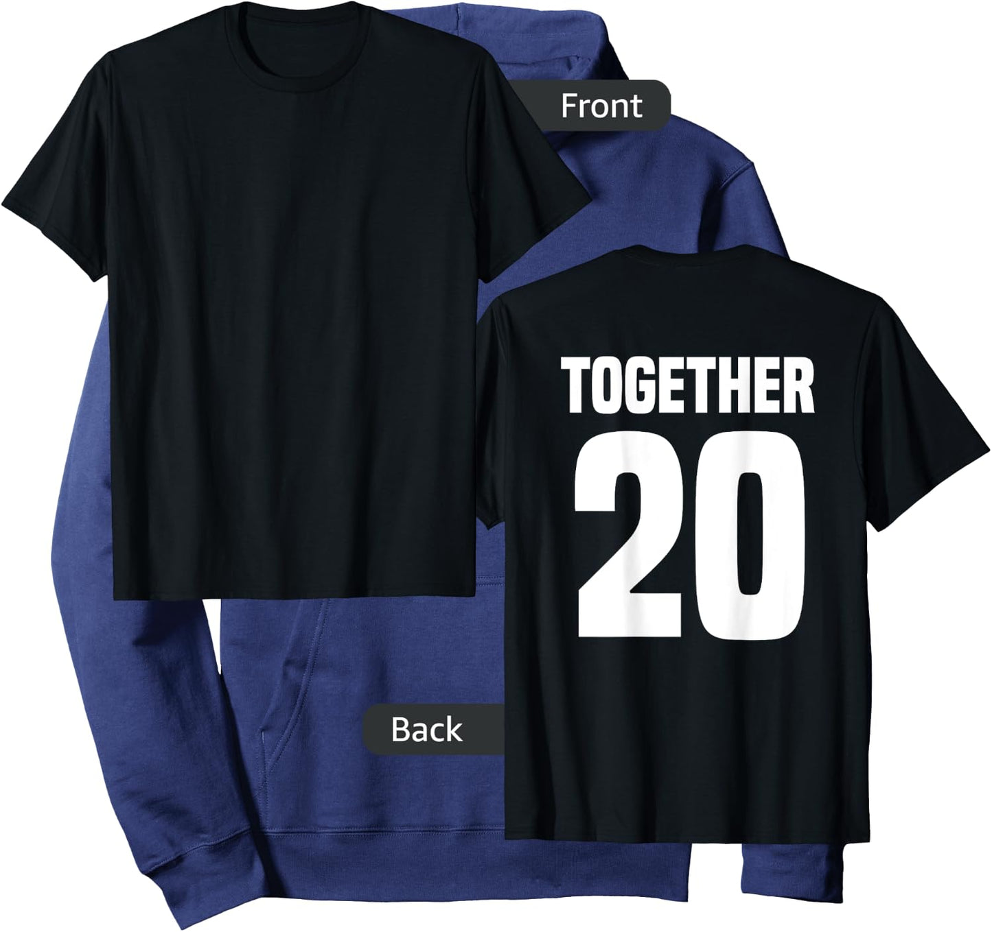 Together Since 20XX Year Couple Matching Anniversary Hoodie - Hoodie | Navy
