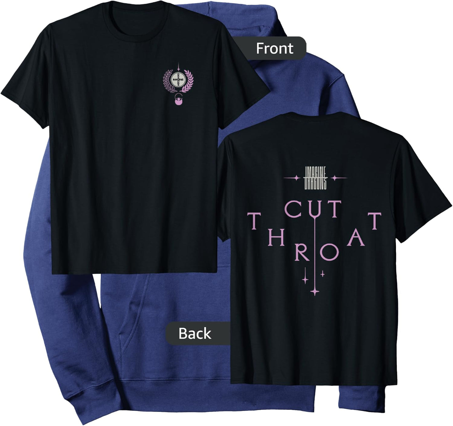Official Imagine Dragons Emblem & Cutthroat Black Hoodie - Hoodie | Navy