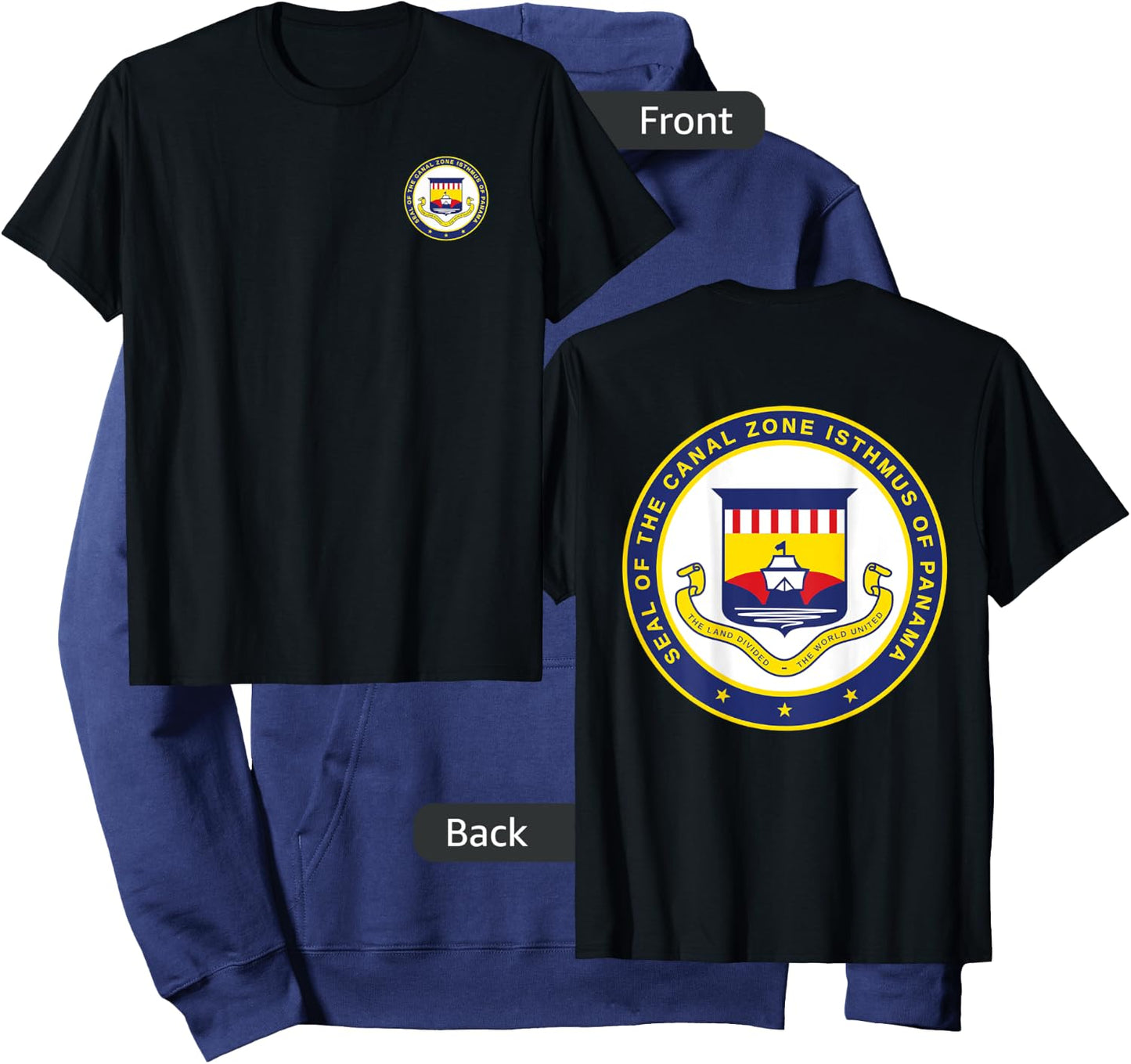 DOUBLE SIDED Panama Canal Seal - Panama Canal Hoodie - Hoodie | Navy