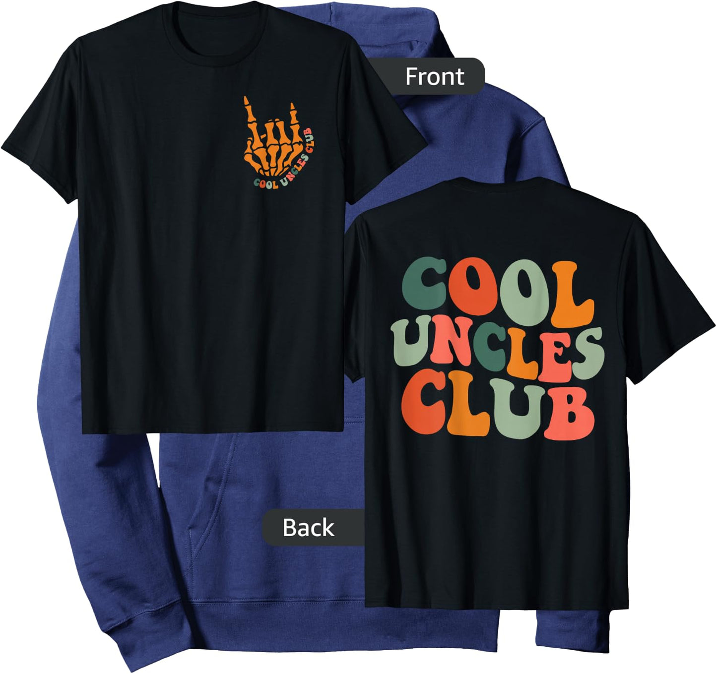 Cool Uncles Club Retro Groovy Funny New Uncle Men Hoodie - Hoodie | Navy
