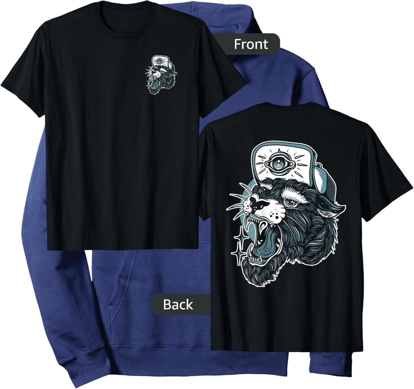 Edgy Panther American Traditional Tattoo Flash Ink Addict Hoodie - Hoodie | Navy