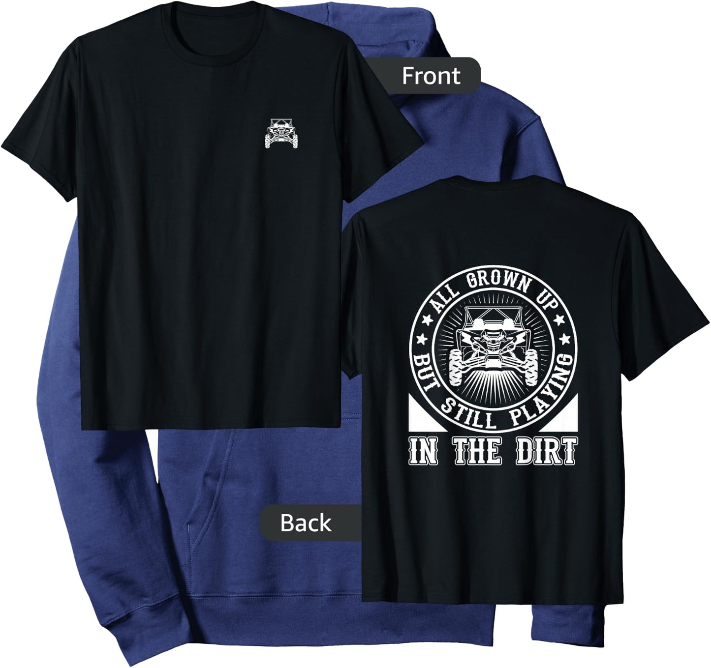 SxS UTV Playing in The Dirt 2 Sided Hoodie - Hoodie | Navy