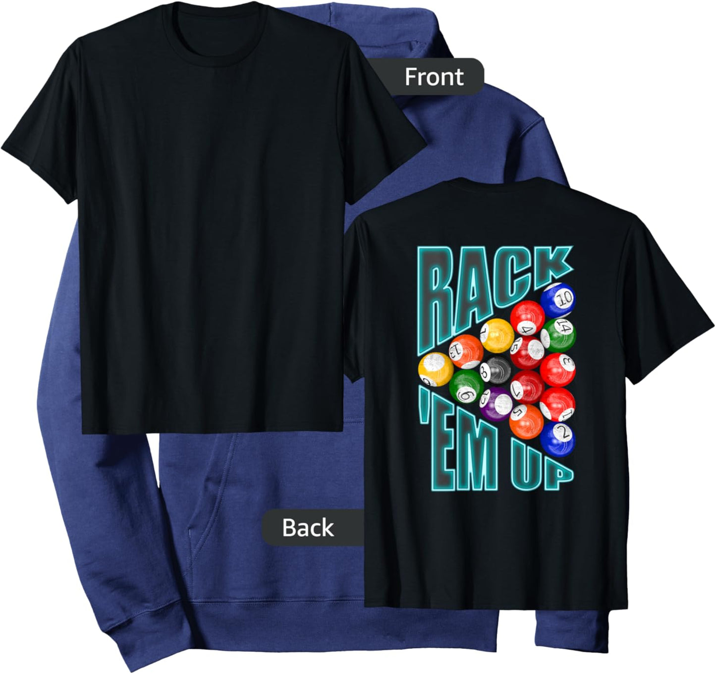 Billiards Rack em Up Eight Ball Hoodie - Hoodie | Navy
