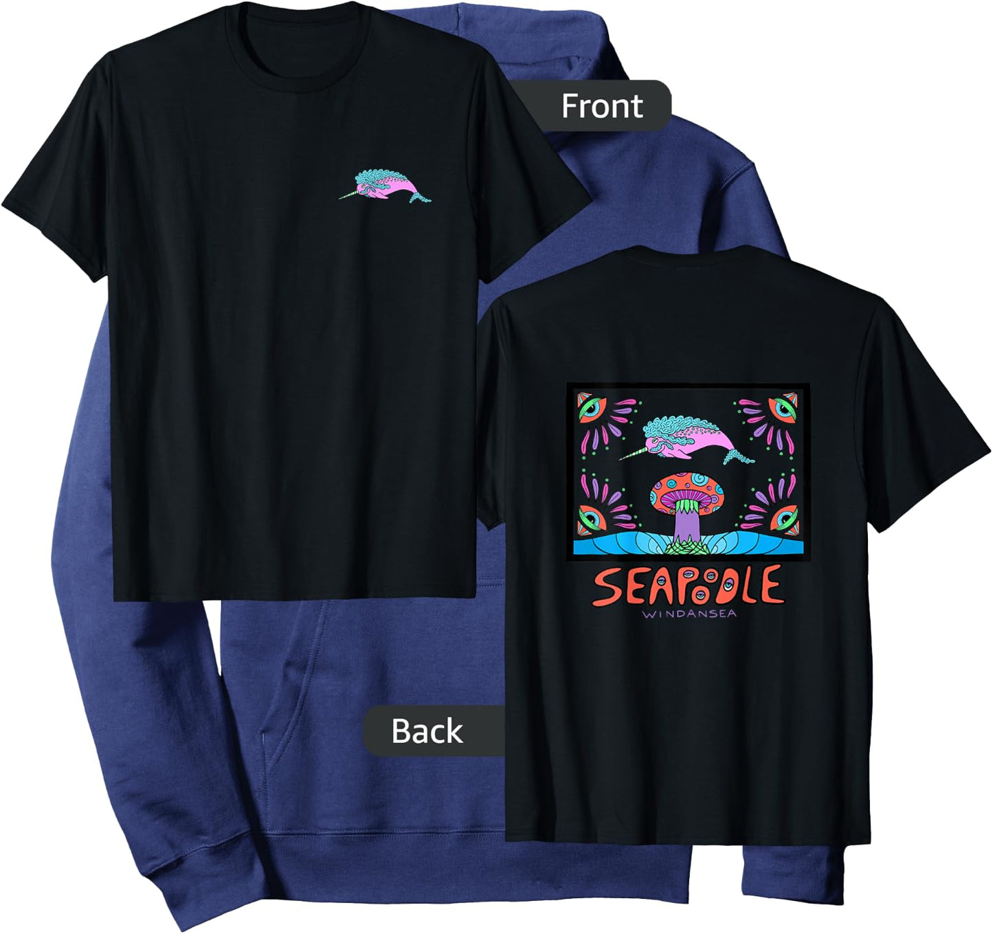 Seapoodle Narwhal Hoodie - Hoodie | Navy