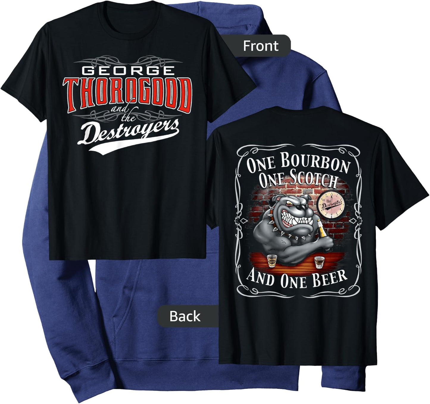 George Thorogood One Bourbon Hoodie - Hoodie | Navy