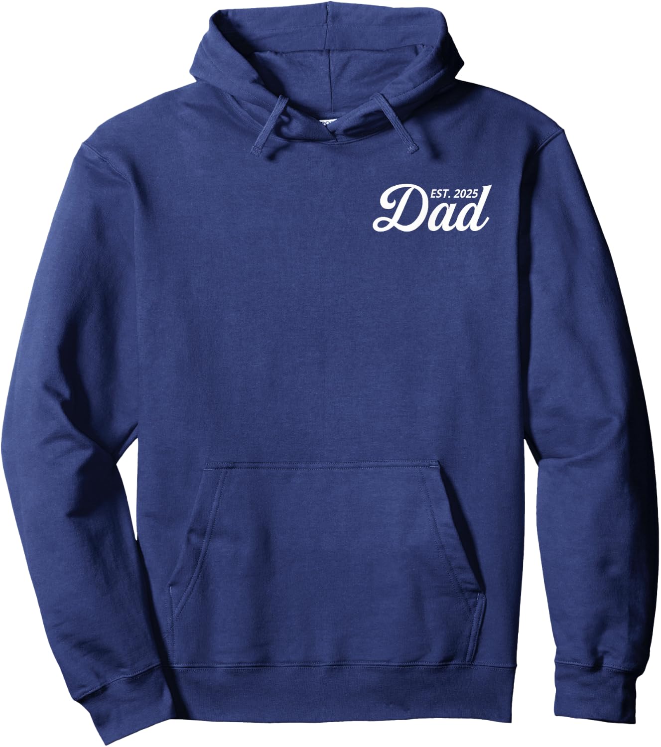 Dad Est. 2025 Logo New Dad 2025 Expect Baby 2025 Fathers Day Hoodie - Hoodie | Navy