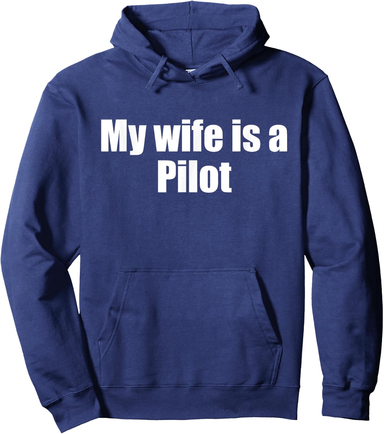 Funny My wife is a Pilot shirt , Husband Hoodie - Hoodie | Navy