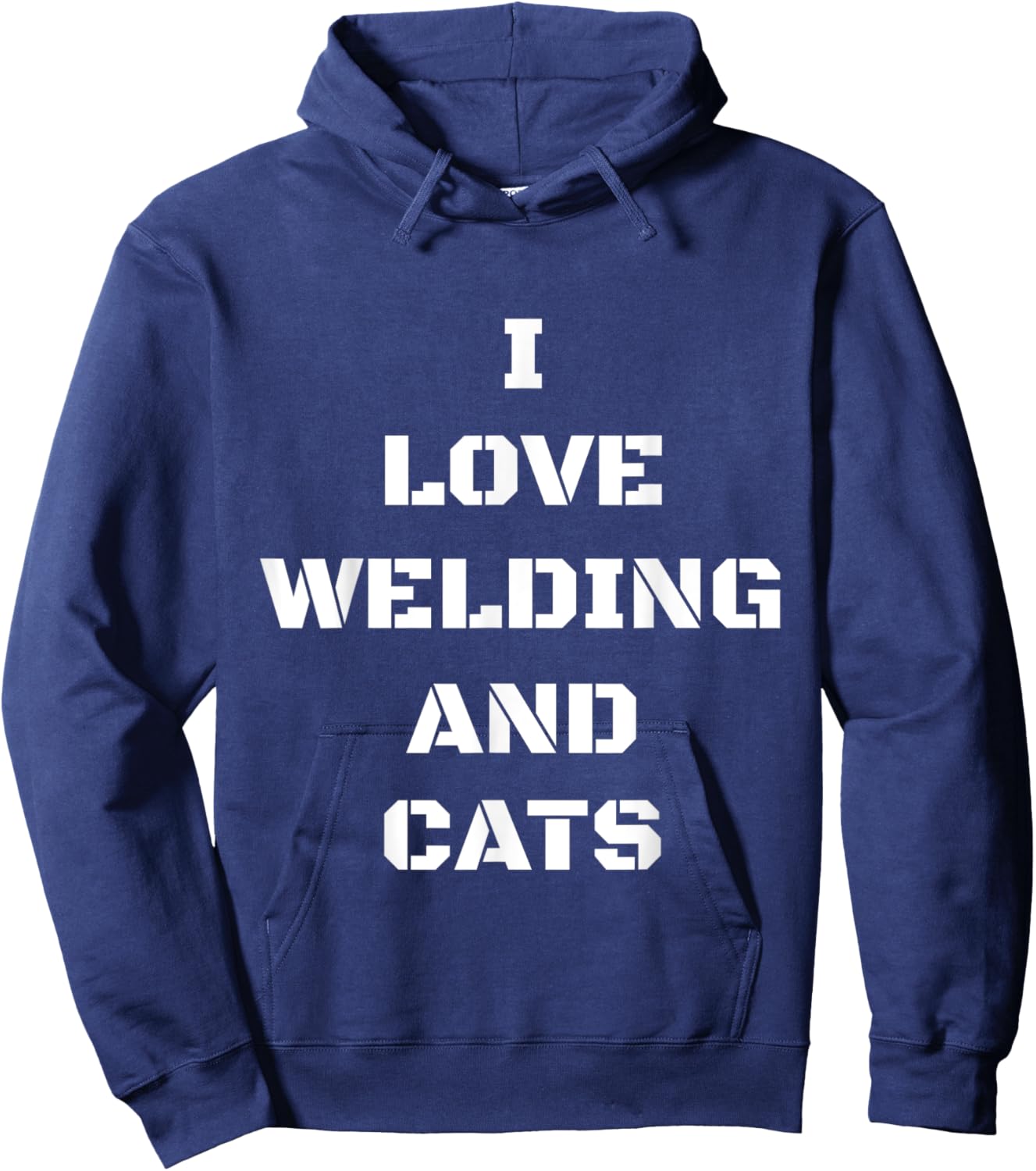 I Love Welding And Cats Funny Cat Gift Men Women Hoodie - Hoodie | Navy
