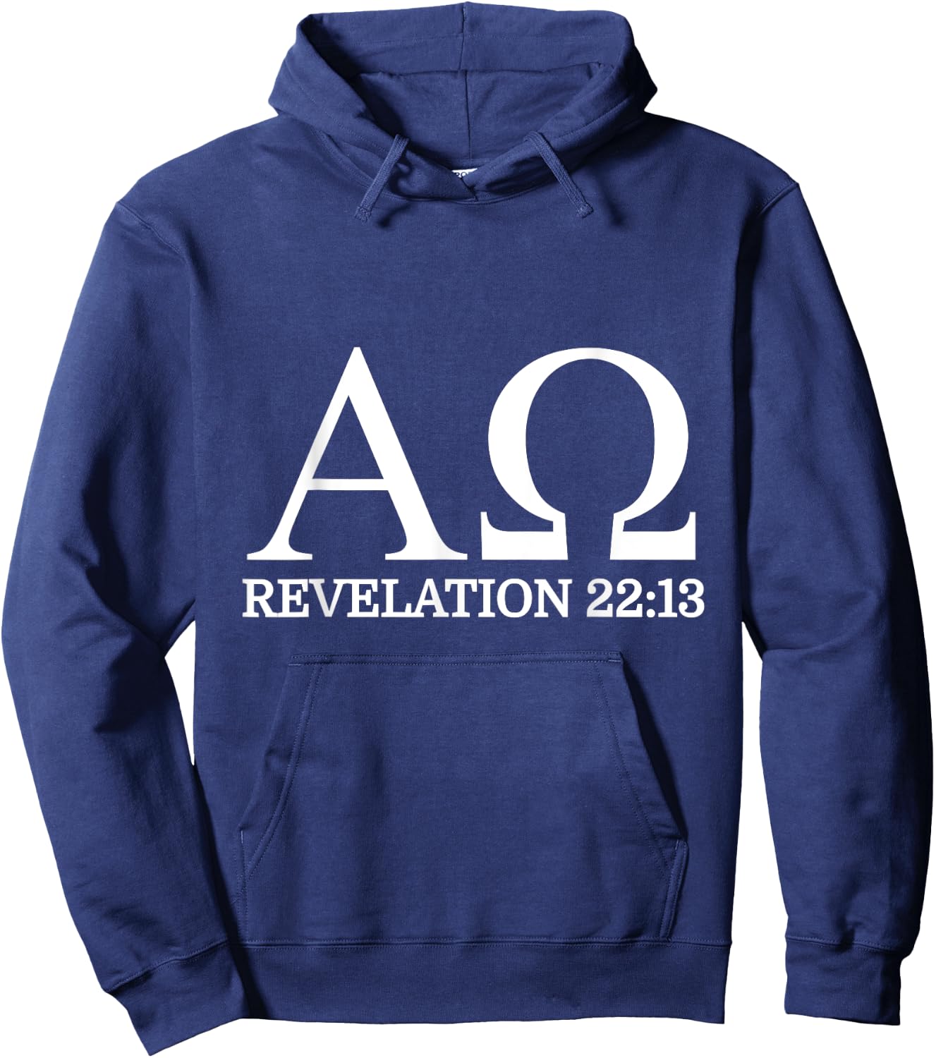 Revelation 22:13 Alpha Omega Bible Christian Hoodie - Hoodie | Navy