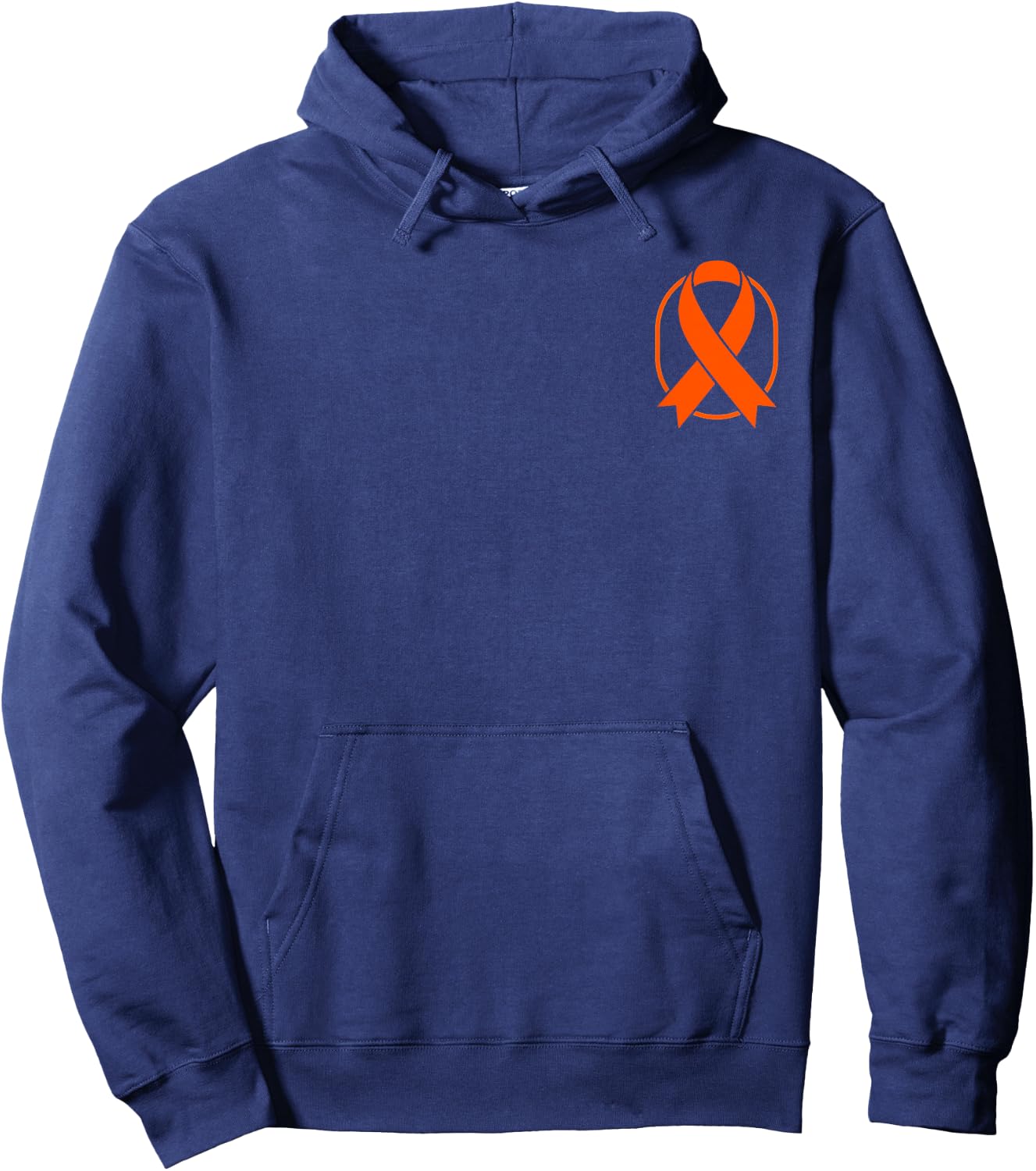 Orange Cancer Ribbon Leukemia Cancer Awareness Hoodie - Hoodie | Navy