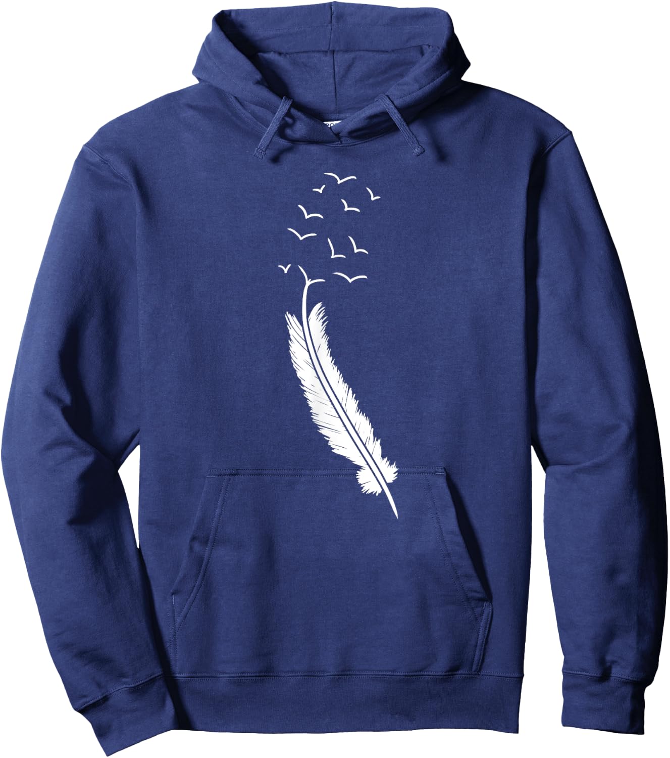 Flying Birds Flock Feather Cool Minimal Art Artists Gift Hoodie - Hoodie | Navy