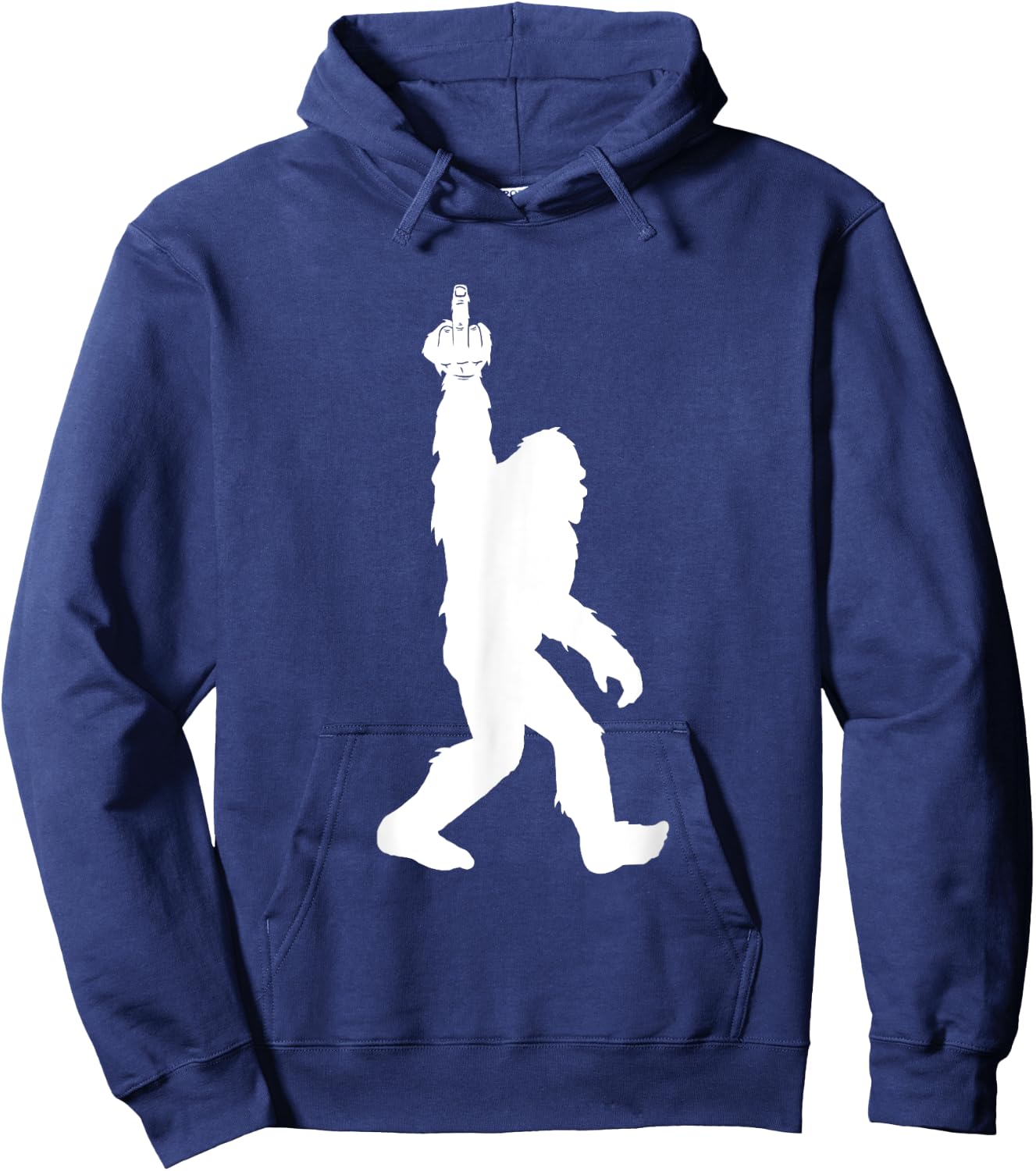 Funny Bigfoot Middle Finger for Squatch Believers Hoodie - Hoodie | Navy