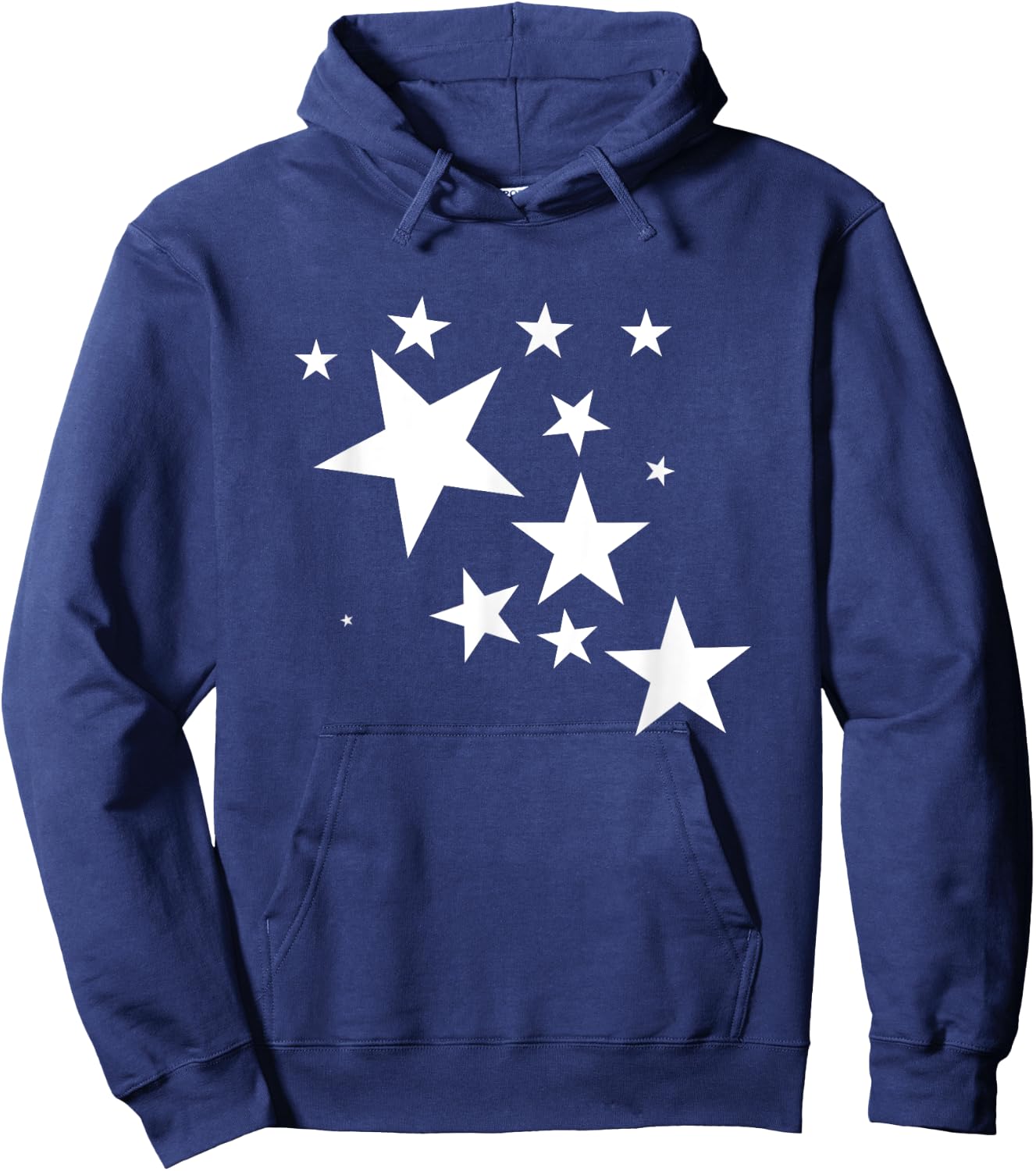 White Stars Star-Pattern-Design Costume Gift Men Women Kids Hoodie - Hoodie | Navy