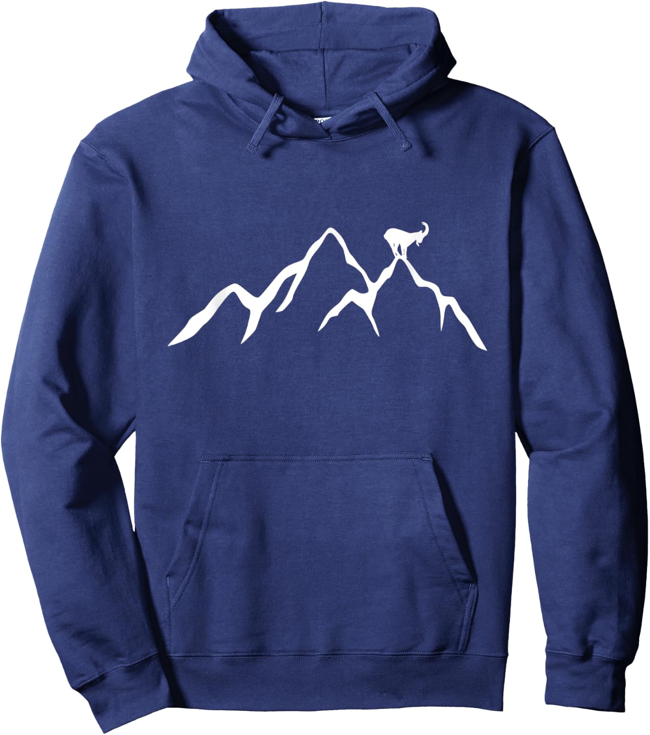 Wander Berg mit Steinbock für Berg Wandern und Natur Hoodie - Hoodie | Navy