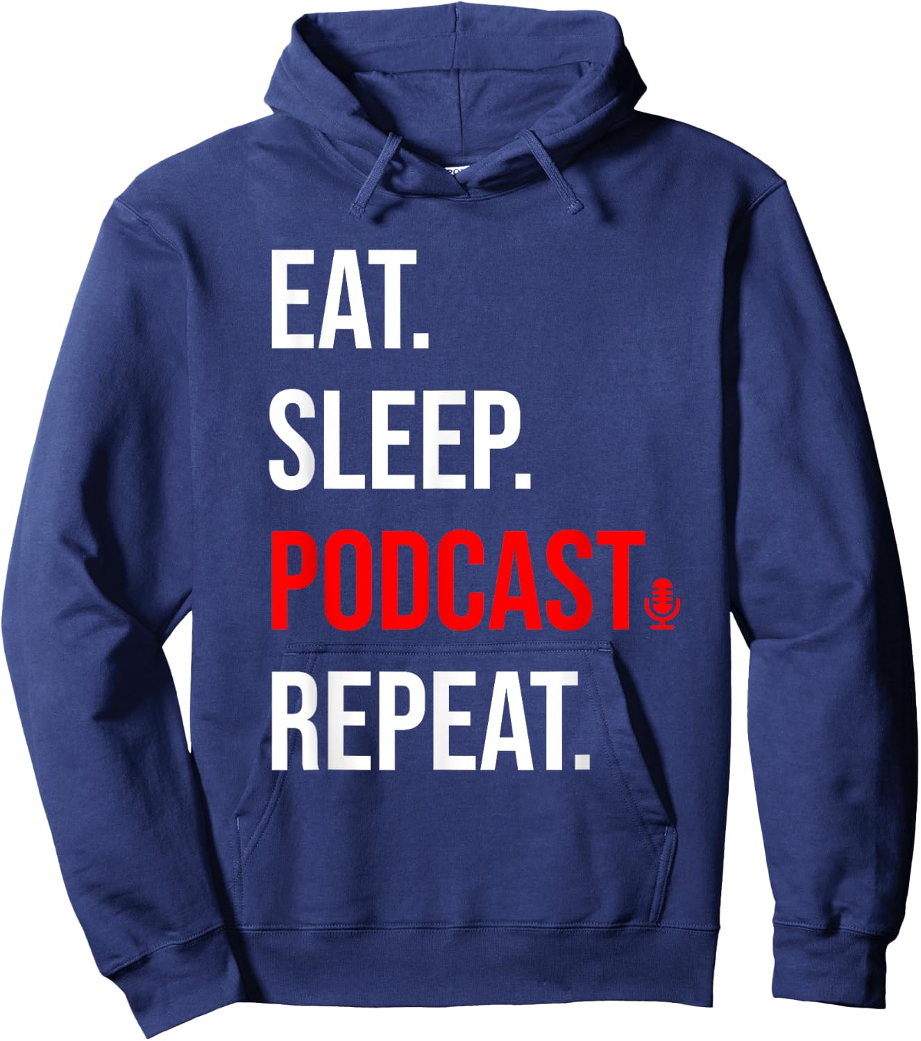 Funny Podcast Design Women Podcasting Disc Jockey Hoodie - Hoodie | Navy