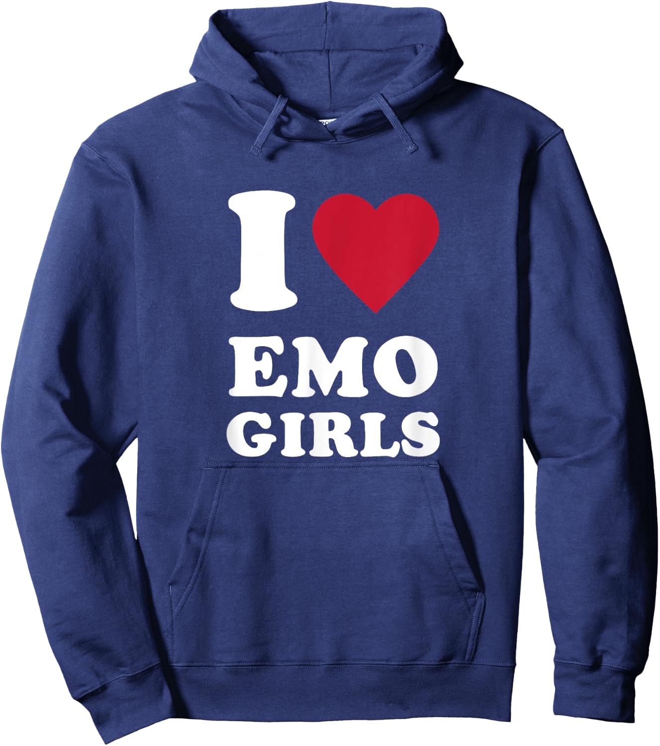 I Love Emo Girls Hoodie - Hoodie | Navy