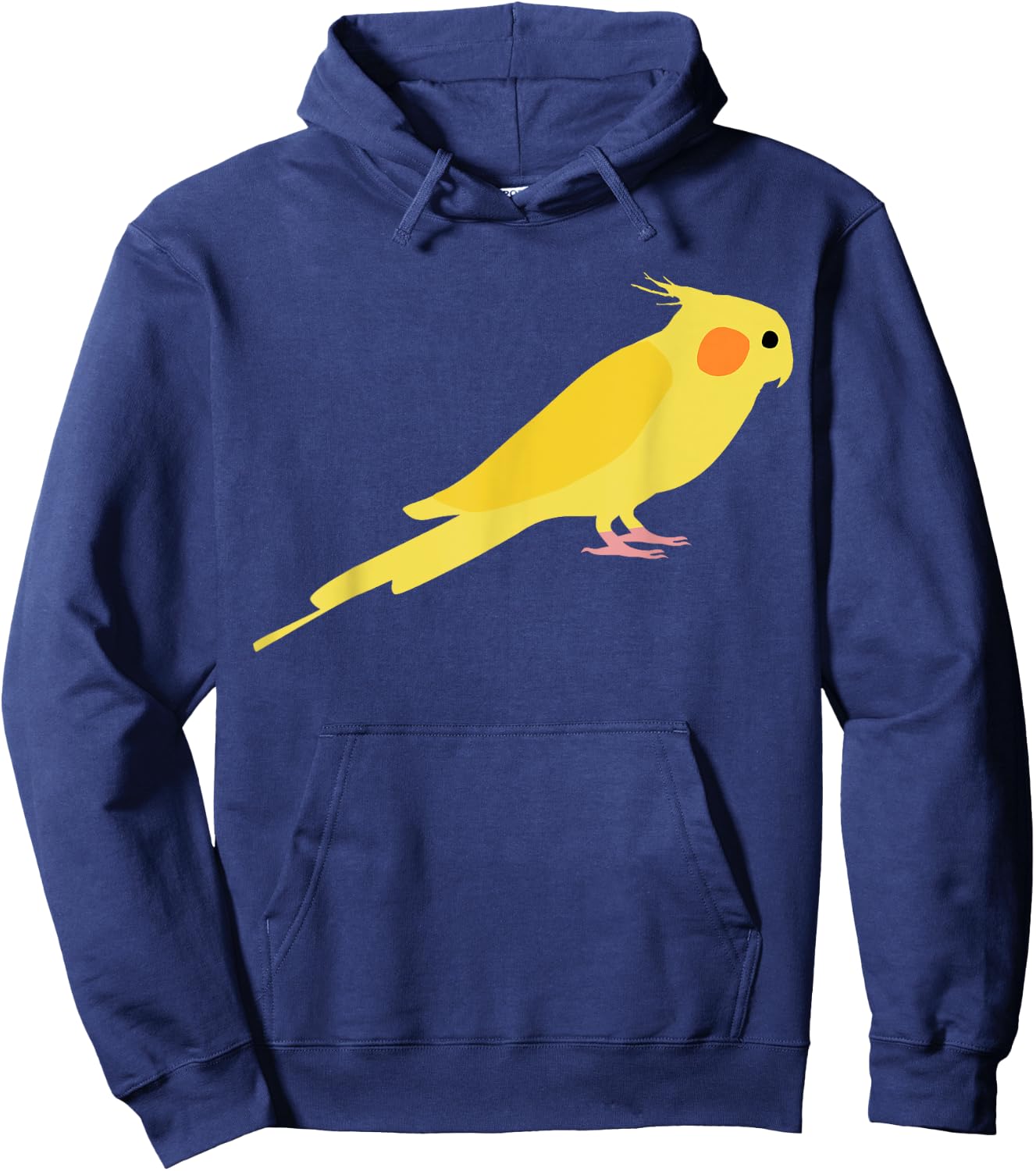 Cute Yellow Cockatiel Tropical Bird Hoodie - Hoodie | Navy