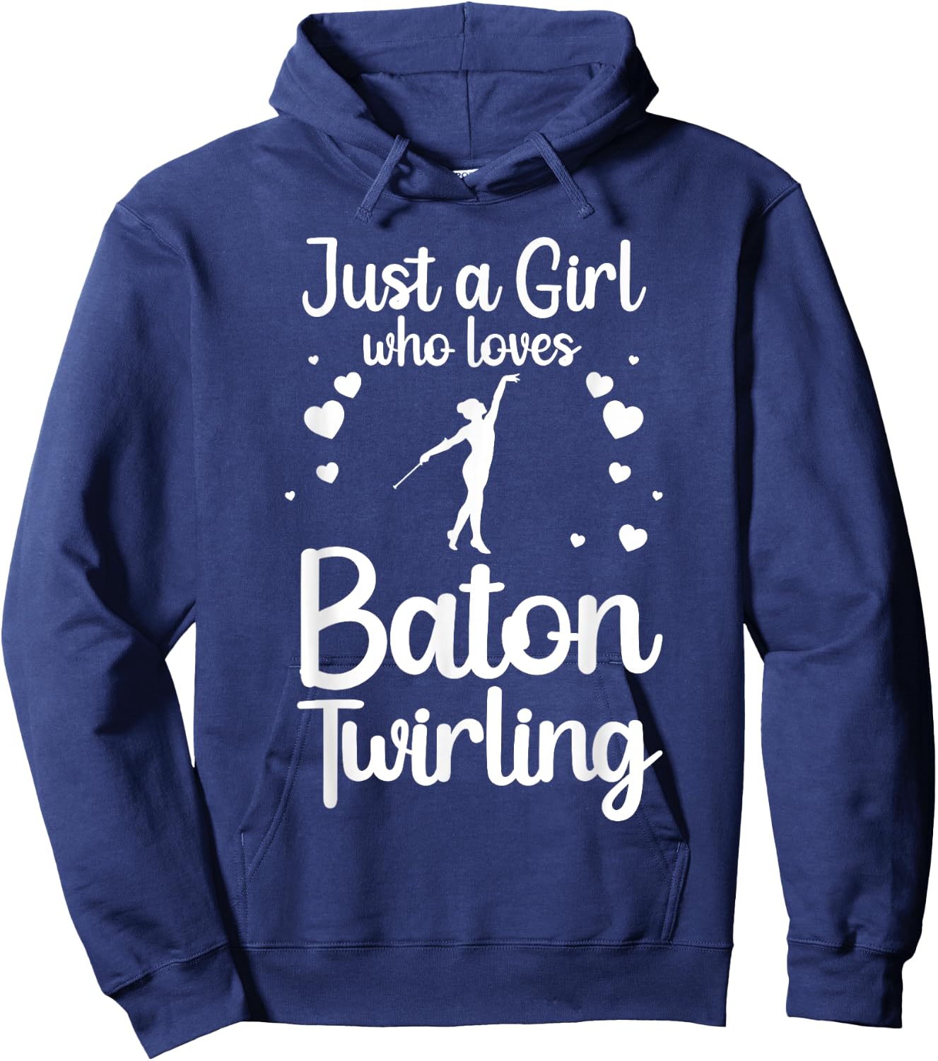 Cool Baton Twirling Art Girls Twirl Baton Twirler Hoodie - Hoodie | Navy