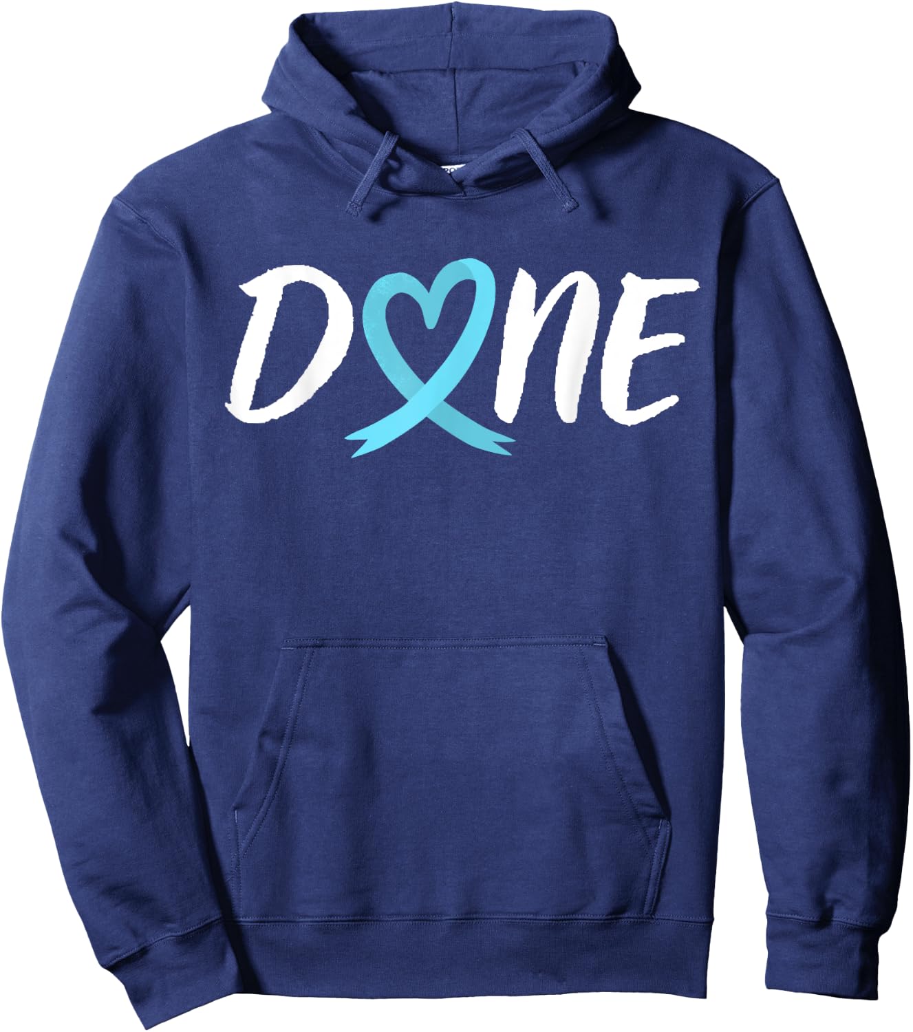 Done Last Day Of Radiation Chemo Prostate Cancer Heart Hoodie - Hoodie | Navy
