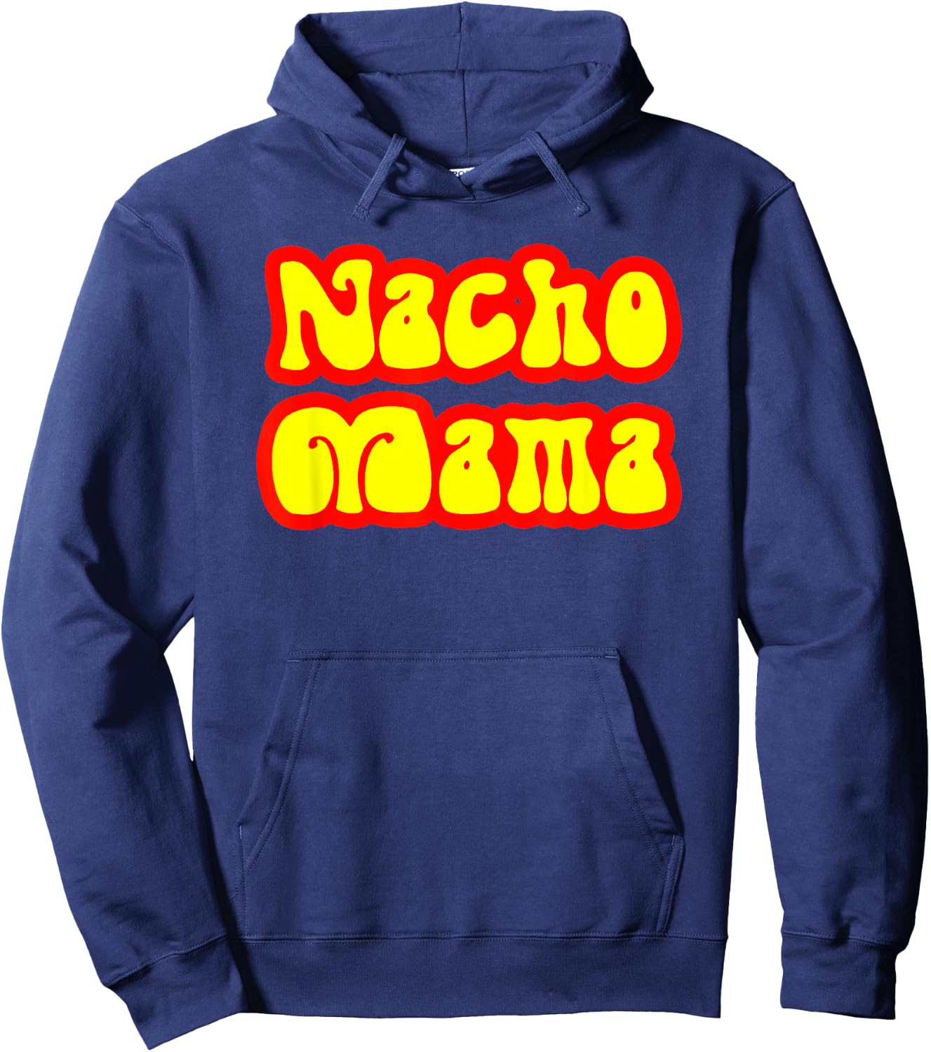 Retro 70's Style Vintage Nacho Mama Funny Gift Shirt for Mom Hoodie - Hoodie | Navy