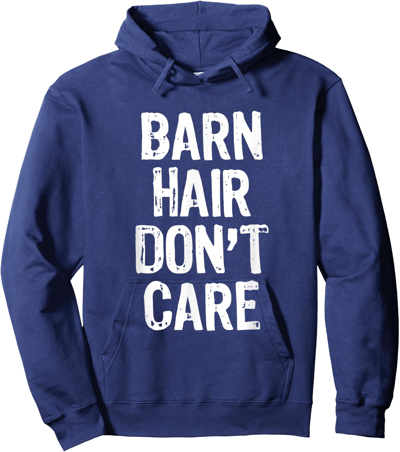 Barn Hair Don't Care Horse Riding Lover Gift Christmas Hoodie - Hoodie | Navy