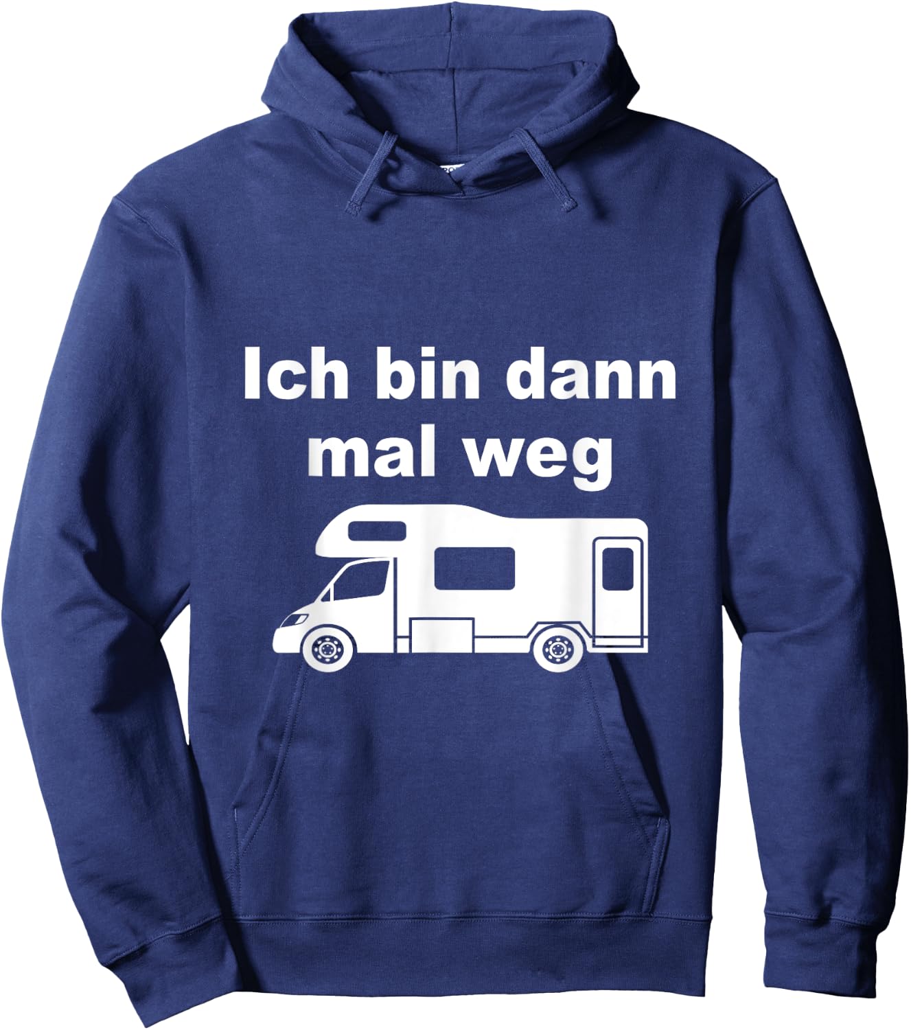 with German Text "Ich bin dann mal weg" [German Language], black Hoodie - Hoodie | Navy