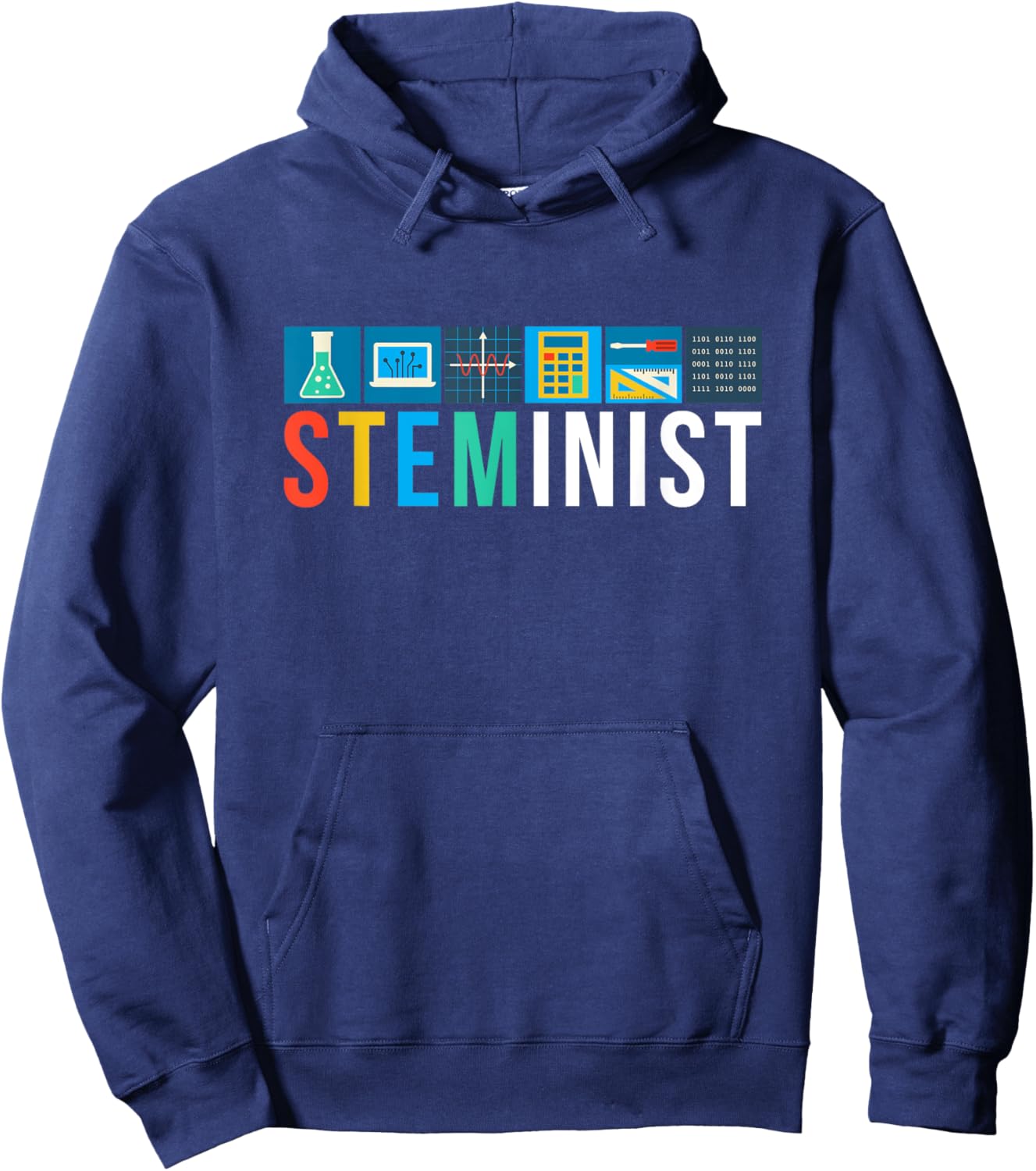 Steminist Science Technology Engineering Math STEM Hoodie - Hoodie | Navy