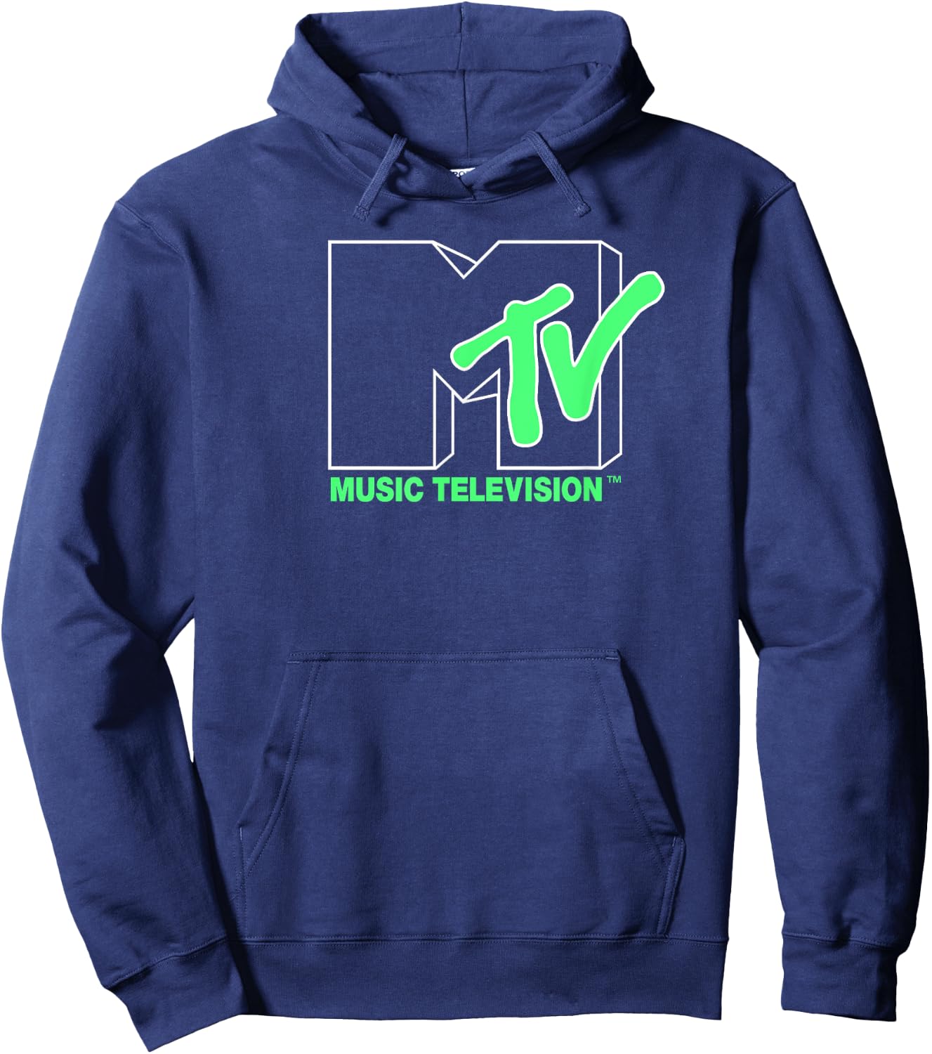 MTV Space Walk Front Back Logo , black Hoodie - Hoodie | Navy