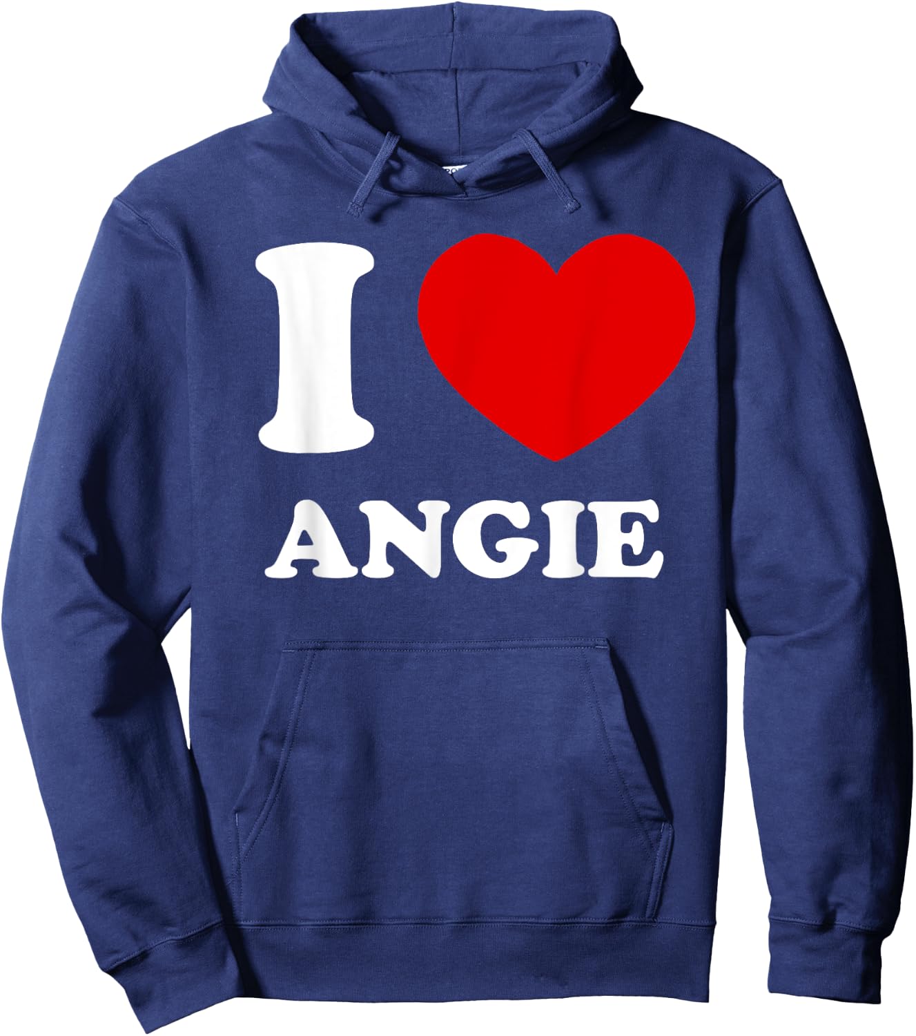 I Love Angie I Heart Angie Funny Angie Hoodie - Hoodie | Navy
