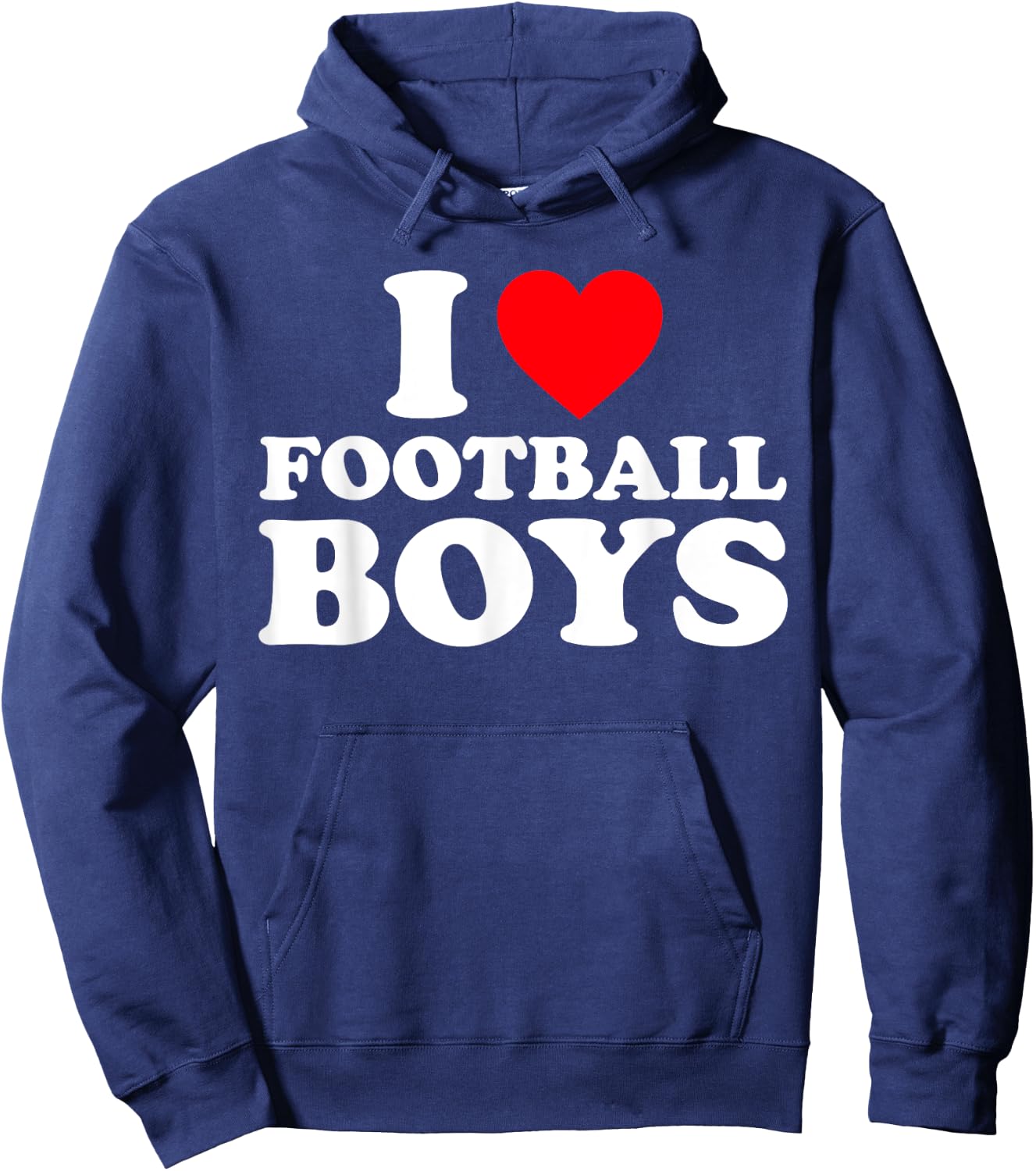 I Love Football Boys Shirt I Heart Football Boys Hoodie - Hoodie | Navy