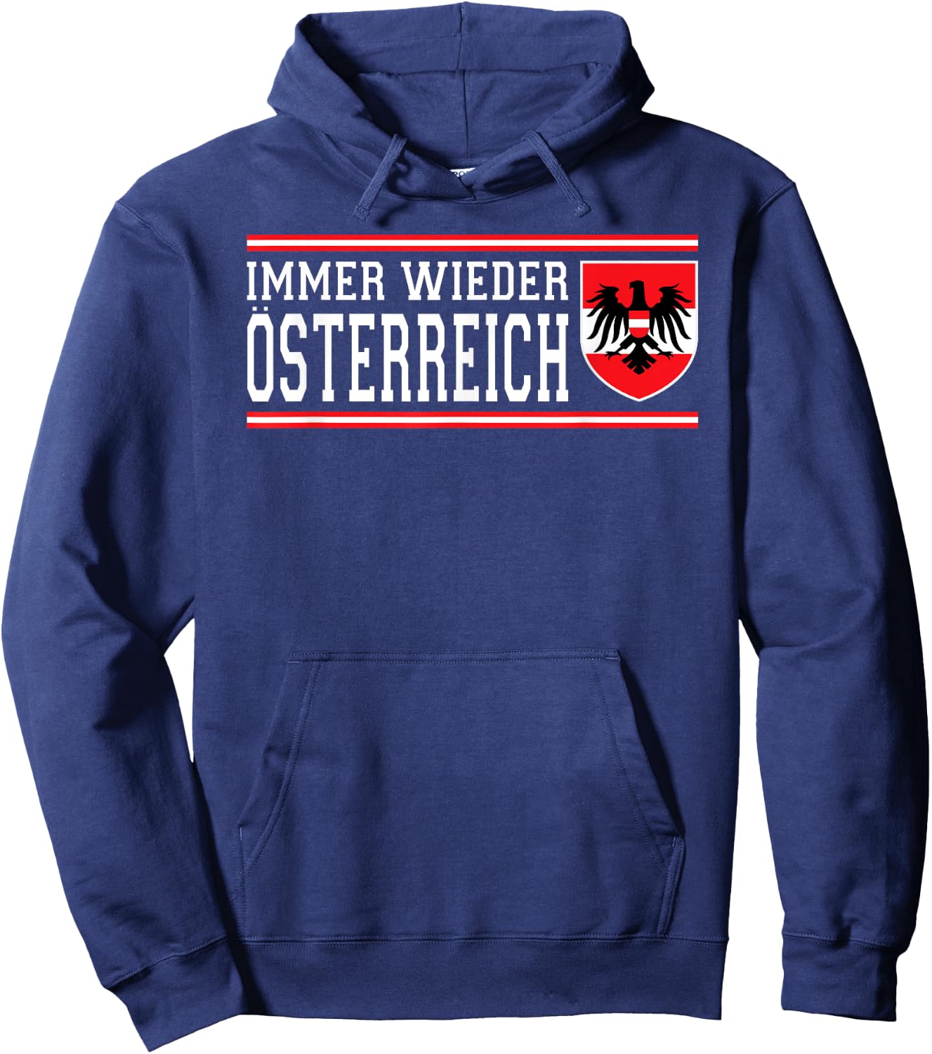 Immer Wieder Österreich Wappen Flagge Adler AUT Fan Hoodie - Hoodie | Navy