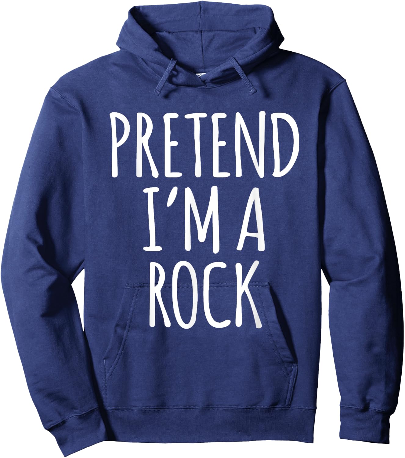 Funny Lazy Halloween Costume Shirt - Rock Boulder Gravel Hoodie - Hoodie | Navy