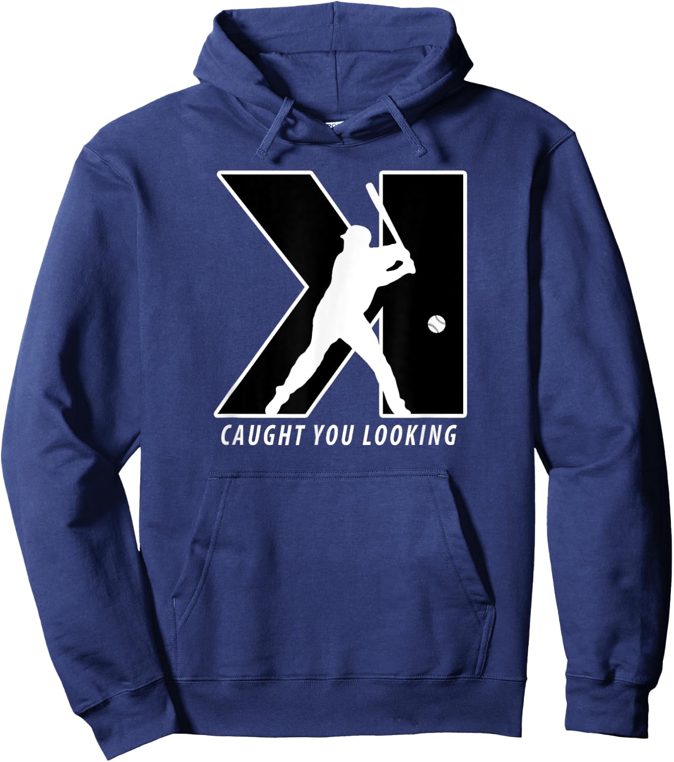 Backwards K Strikeout Looking Softball Baseball Pitcher Hoodie - Hoodie | Navy