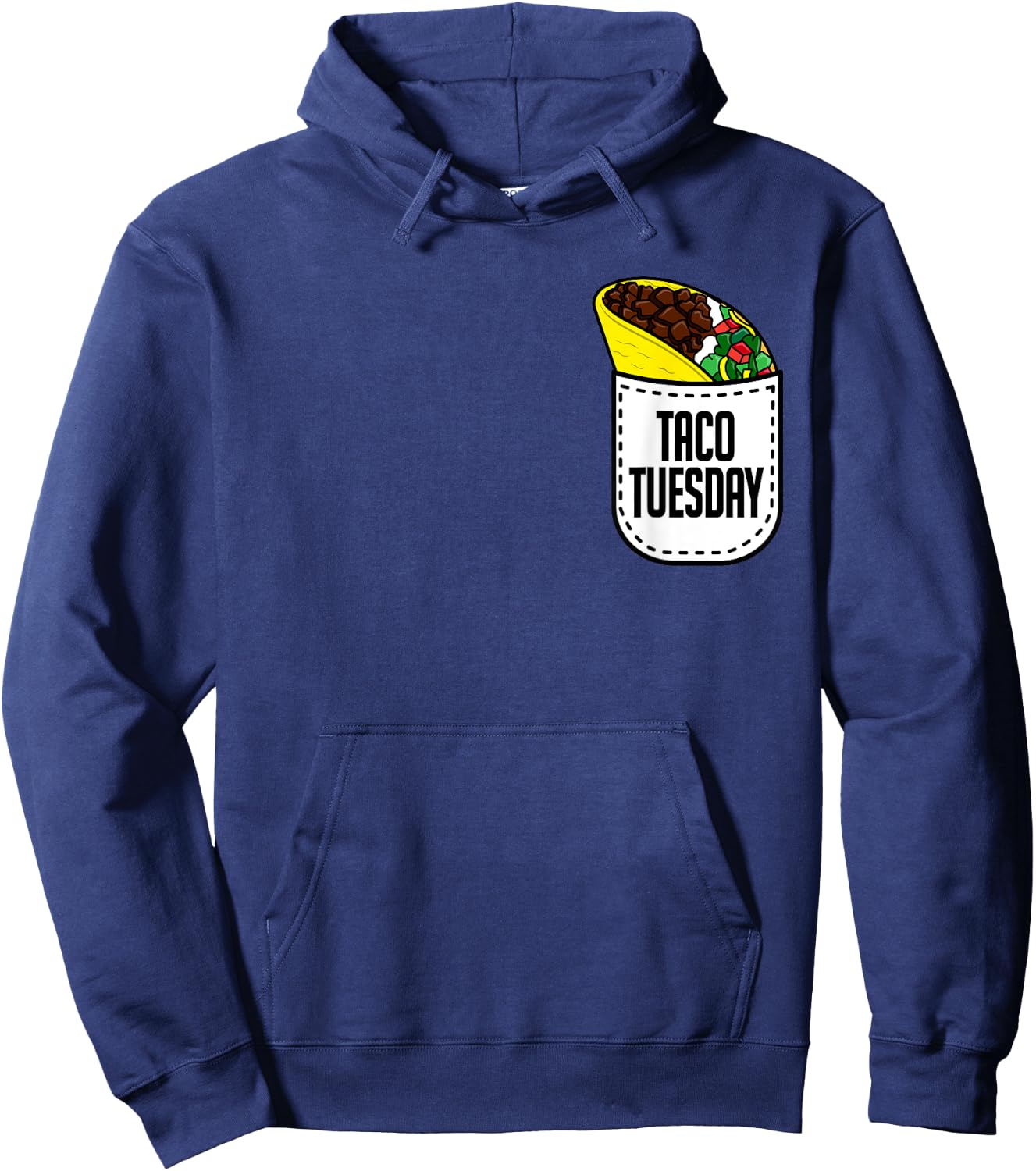 Taco Tuesday - Mexican Food Pocket Taco Shirt Hoodie - Hoodie | Navy