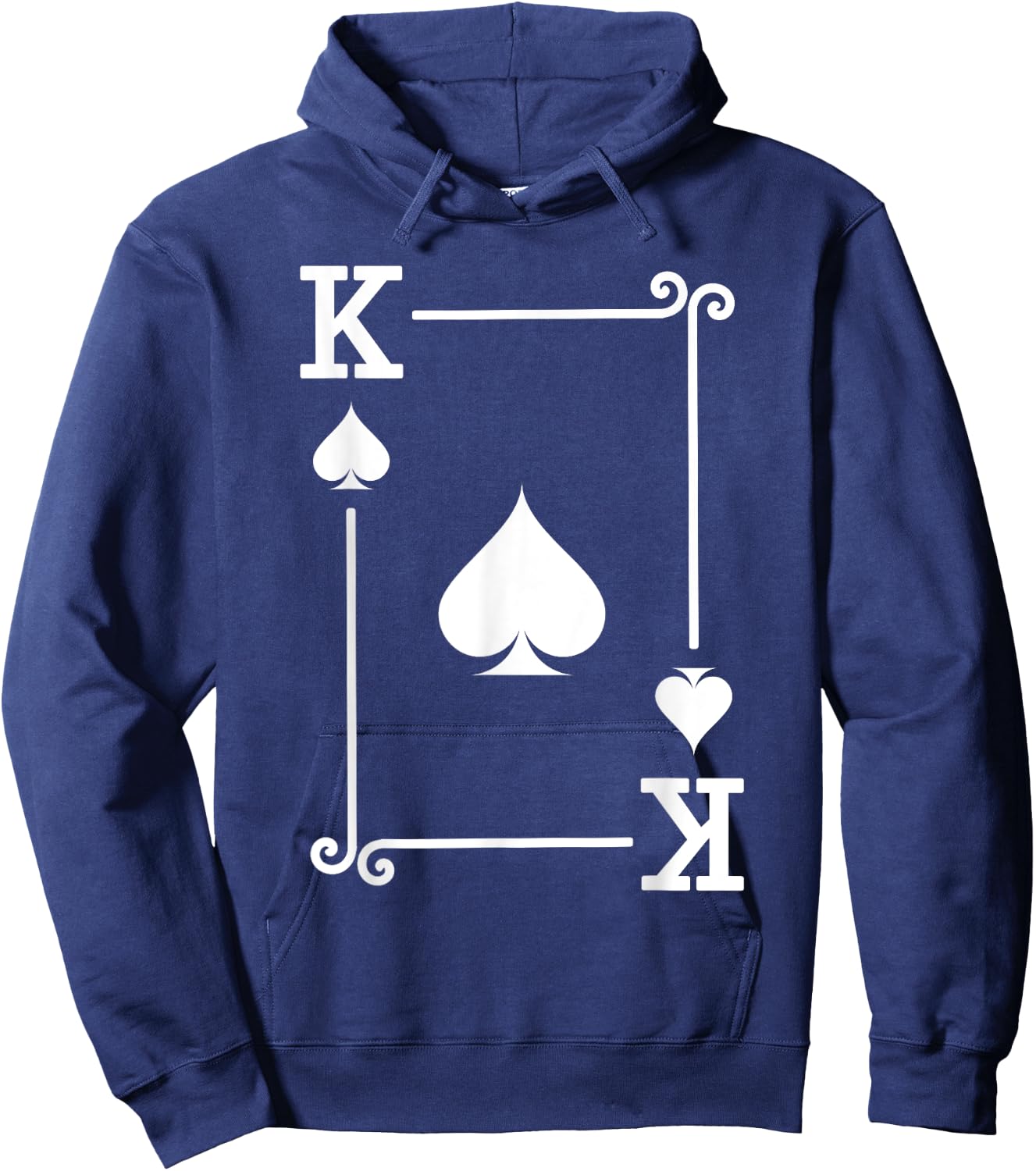 Playing Cards - Matching Spades Card Suits - King Card Hoodie - Hoodie | Navy