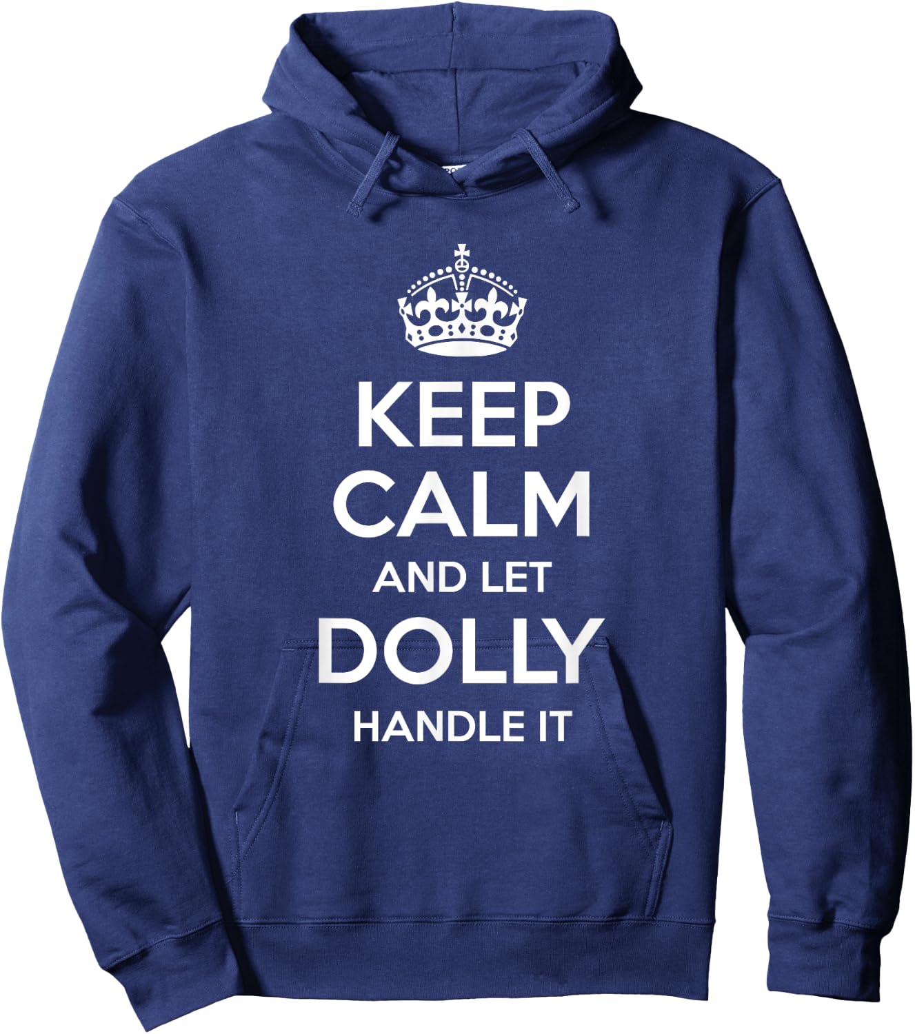 Custom Mom Wife Girl Christmas Women First Name Co Dolly Keep Calm Personalized Name Funny Birthday Gift Hoodie - Hoodie | Navy
