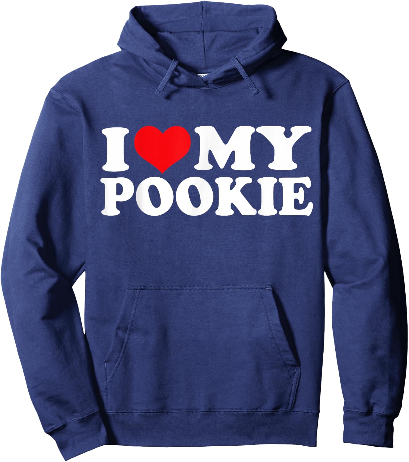 I Love My Pookie, I Heart Pookie Hoodie - Hoodie | Navy