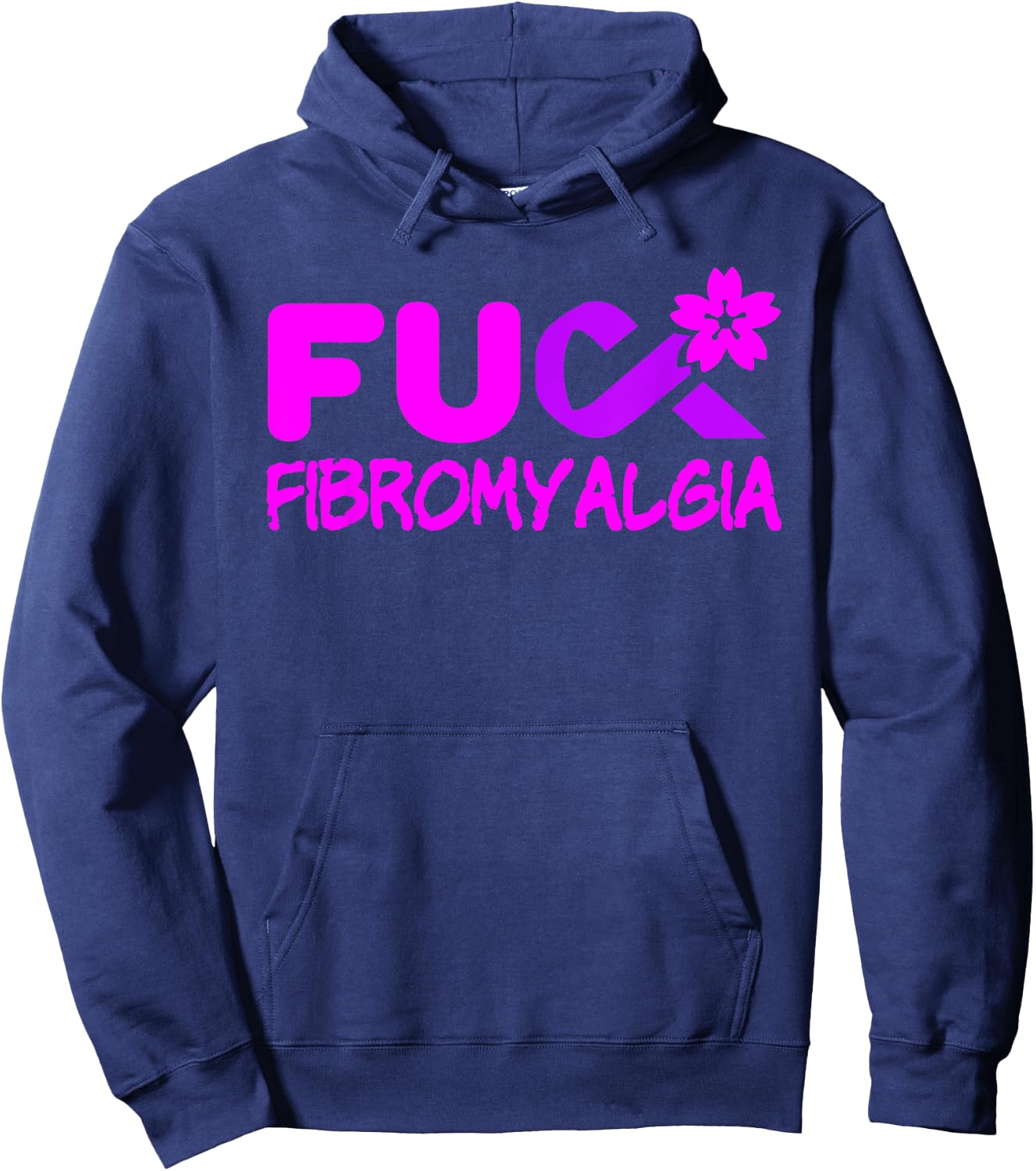 Fuck Fibromyalgia Awareness Hoodie - Hoodie | Navy