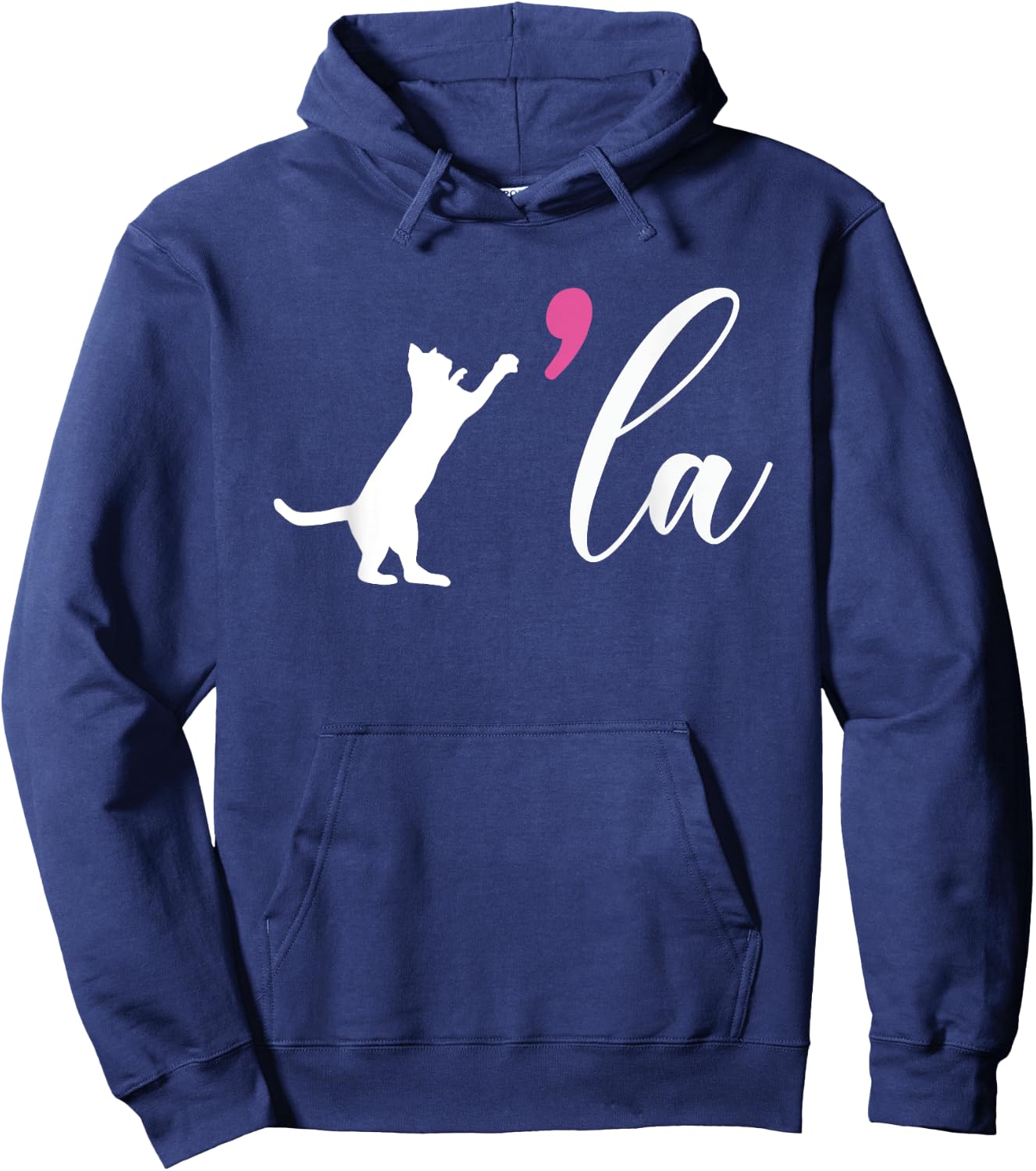 Cat Ladies For Kamala Harris For President 2024 Comma La Hoodie - Hoodie | Navy