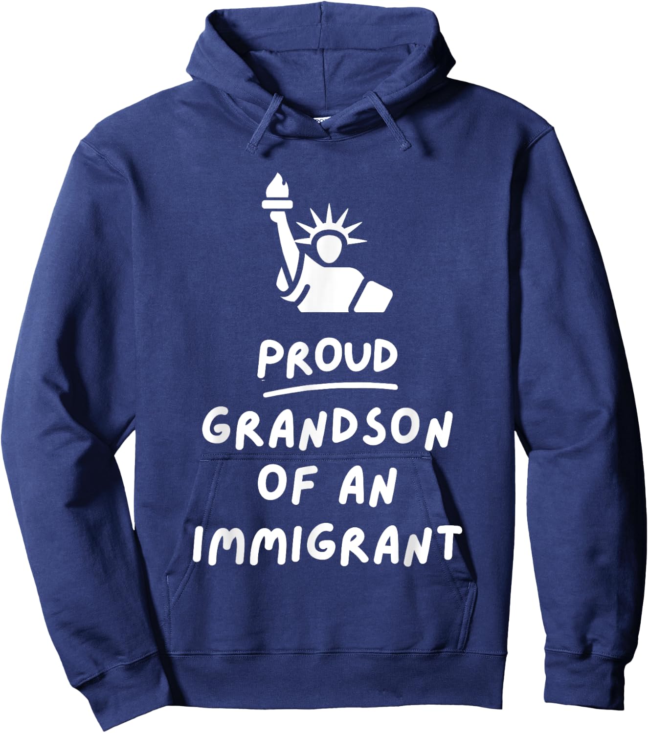 Proud Grandson of an Immigrant Hoodie - Hoodie | Navy